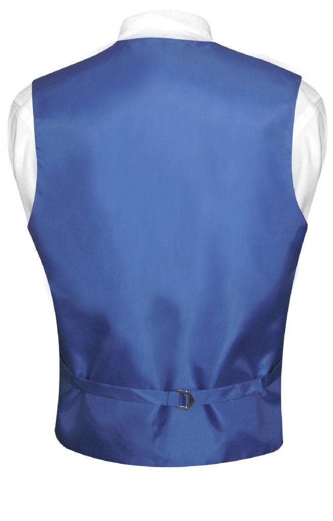 Royal Blue Men's Dress Vest & Bow Tie Set - Formal Tuxedo & Suit Accessories for Weddings, Prom & Black Tie Events