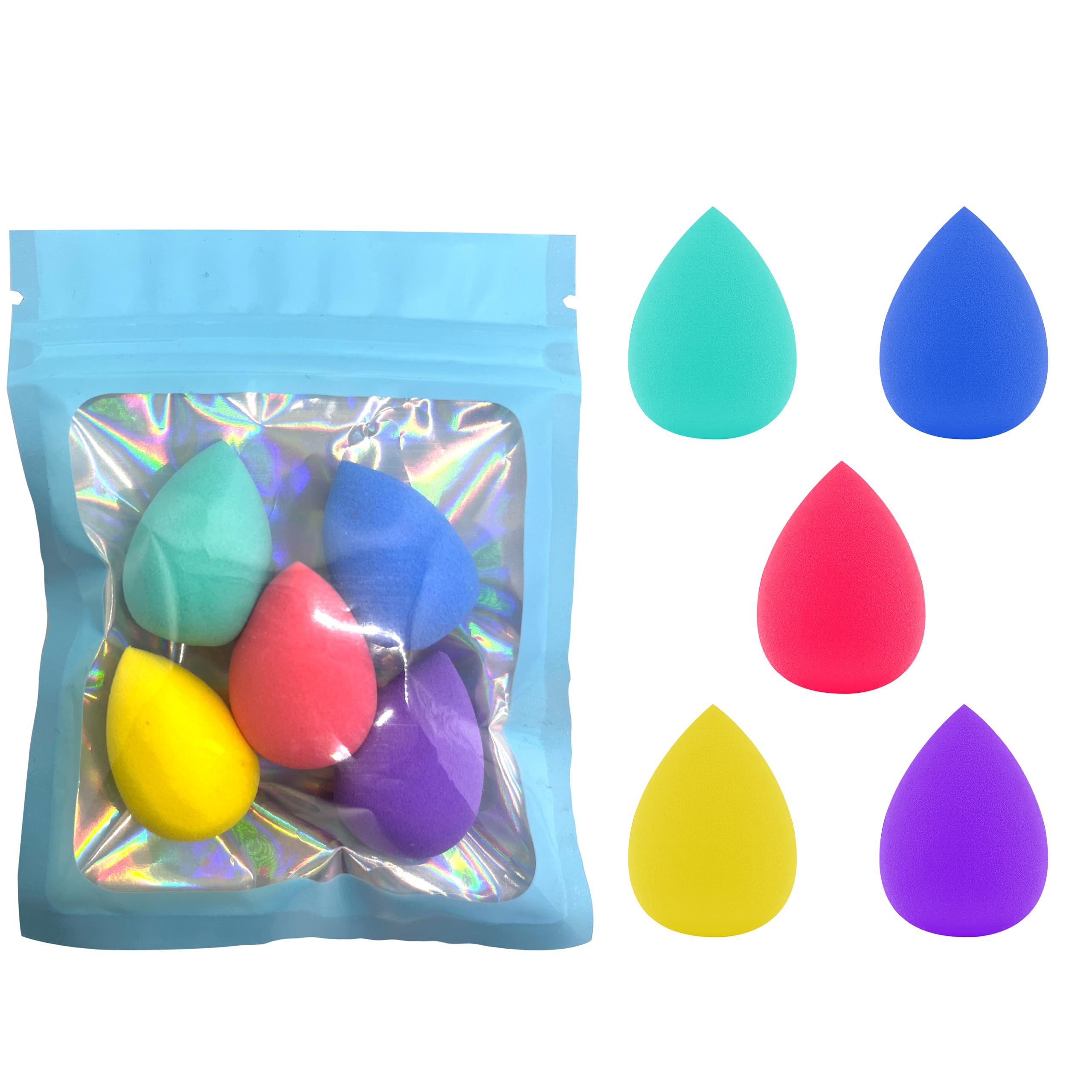 5PCS Mini Beauty Blender Sponges - Soft & Flexible Makeup Sponges for Foundation, Powder & Liquid - Multi-Colored Cosmetic Sponge Set - Perfect for Travel, Daily Makeup & Beauty Gifts