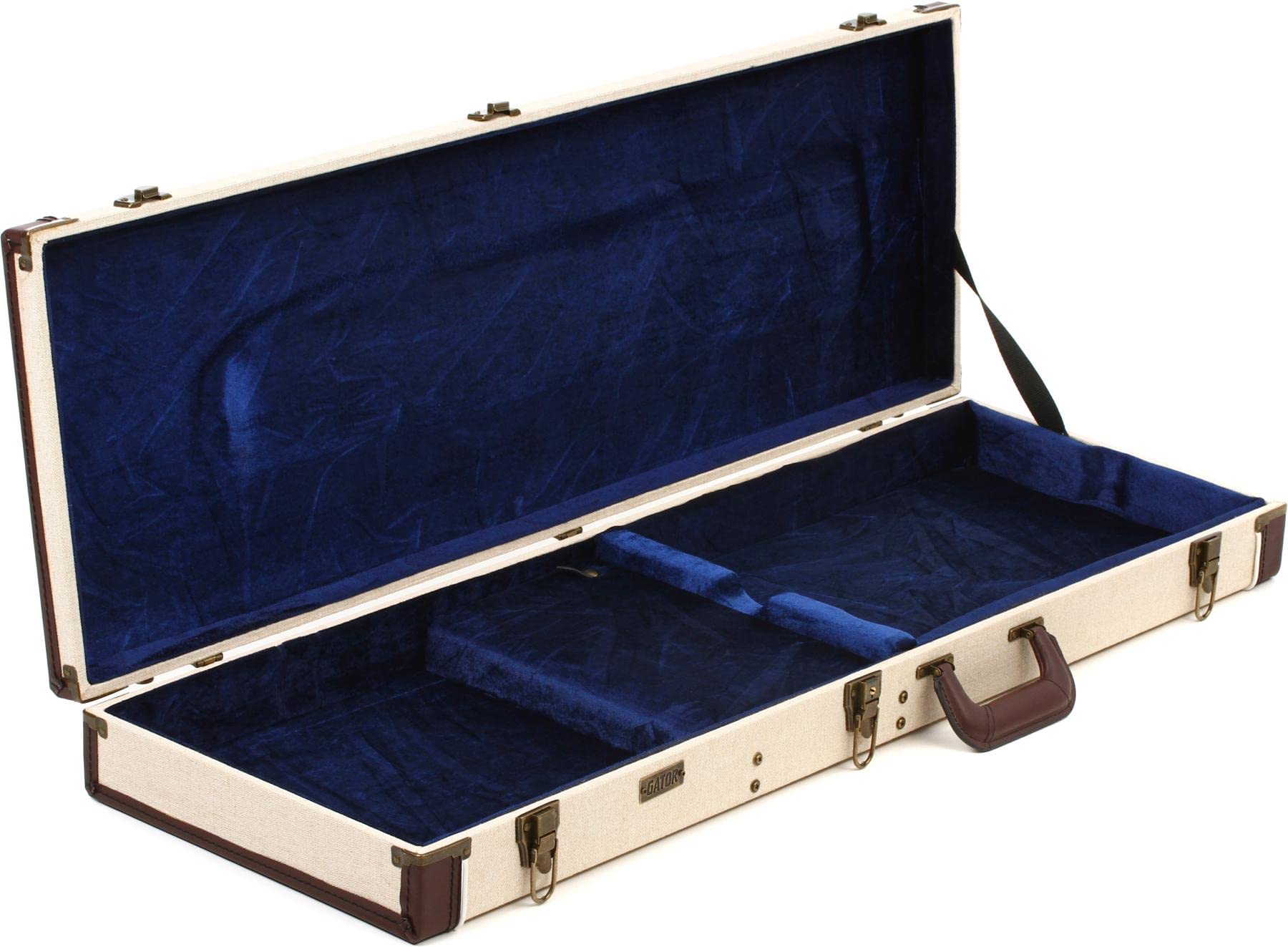 Gator Journeyman Deluxe Wood Case for Double-Cutaway Electric Guitar – Heavy Duty Protection for Travel & Gigging Musicians