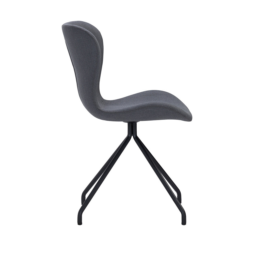 GRYTA Modern Dining Chair - Grey Upholstered Seat - Comfortable & Stylish for Kitchen, Dining Room, or Home Office - Perfect for Small Spaces & Entertaining Guests