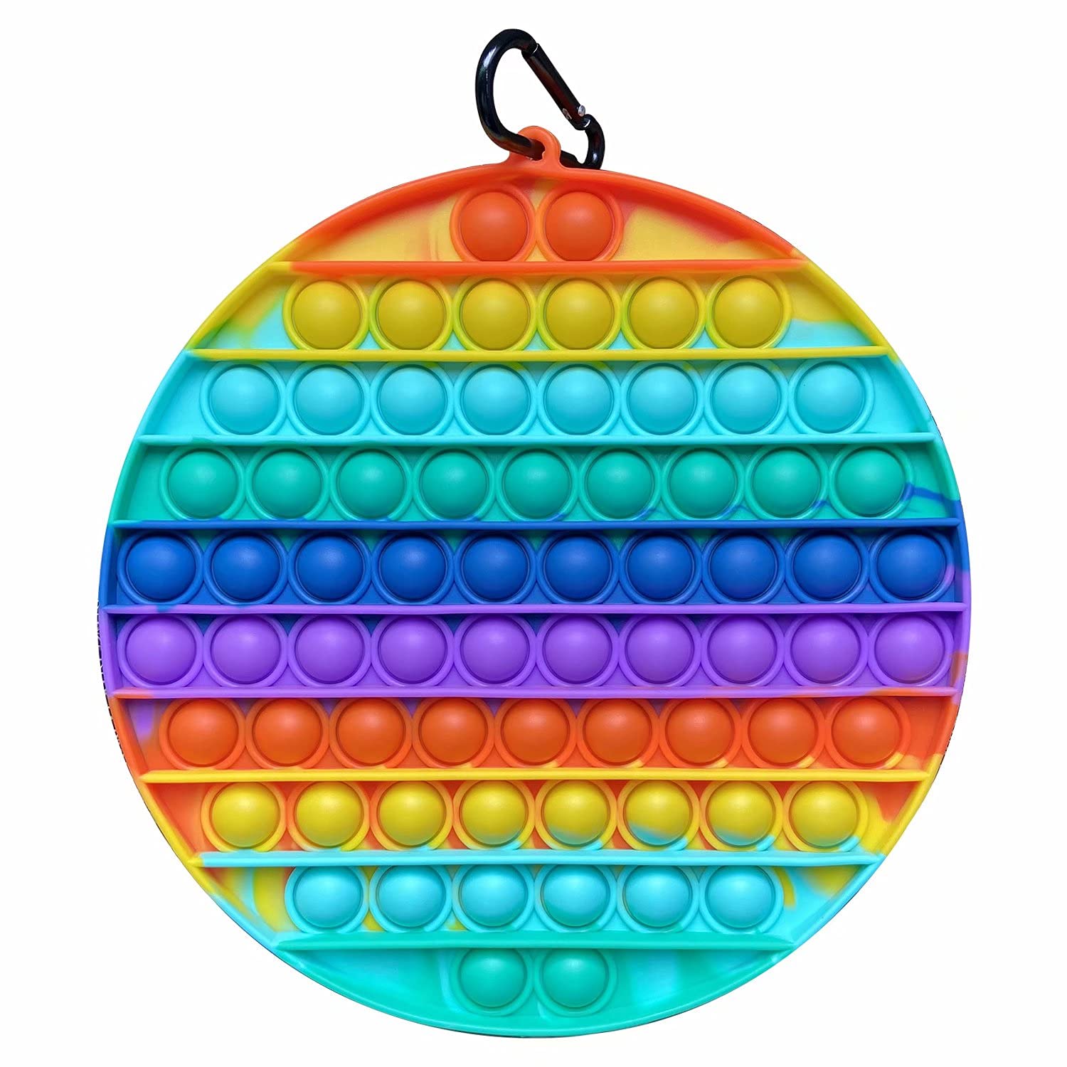 Dearcho Jumbo Pop Bubble Sensory Fidget Toy - 100 Large Bubbles for Stress Relief, Autism, ADHD & Anxiety - Perfect for Kids, Adults & Special Needs (Round) - Use at Home, Office or Classroom for Focus & Relaxation