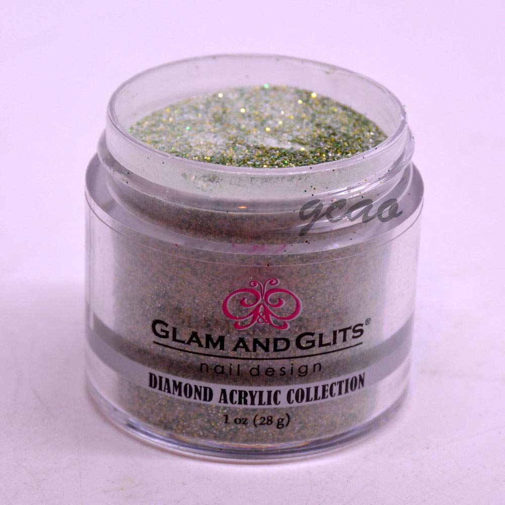 Glam Glits Acrylic Powder 1 oz - Green Smoke DAC57 for Nail Art & Professional Manicures | Perfect for Salon, Home DIY & Nail Extensions
