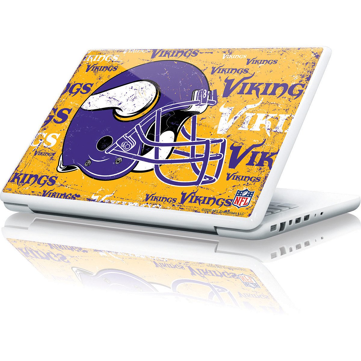 Officially Licensed NFL Minnesota Vikings Laptop Skin for MacBook 13-inch | Durable Vinyl Decal Sticker | Perfect for Work, School & Game Day