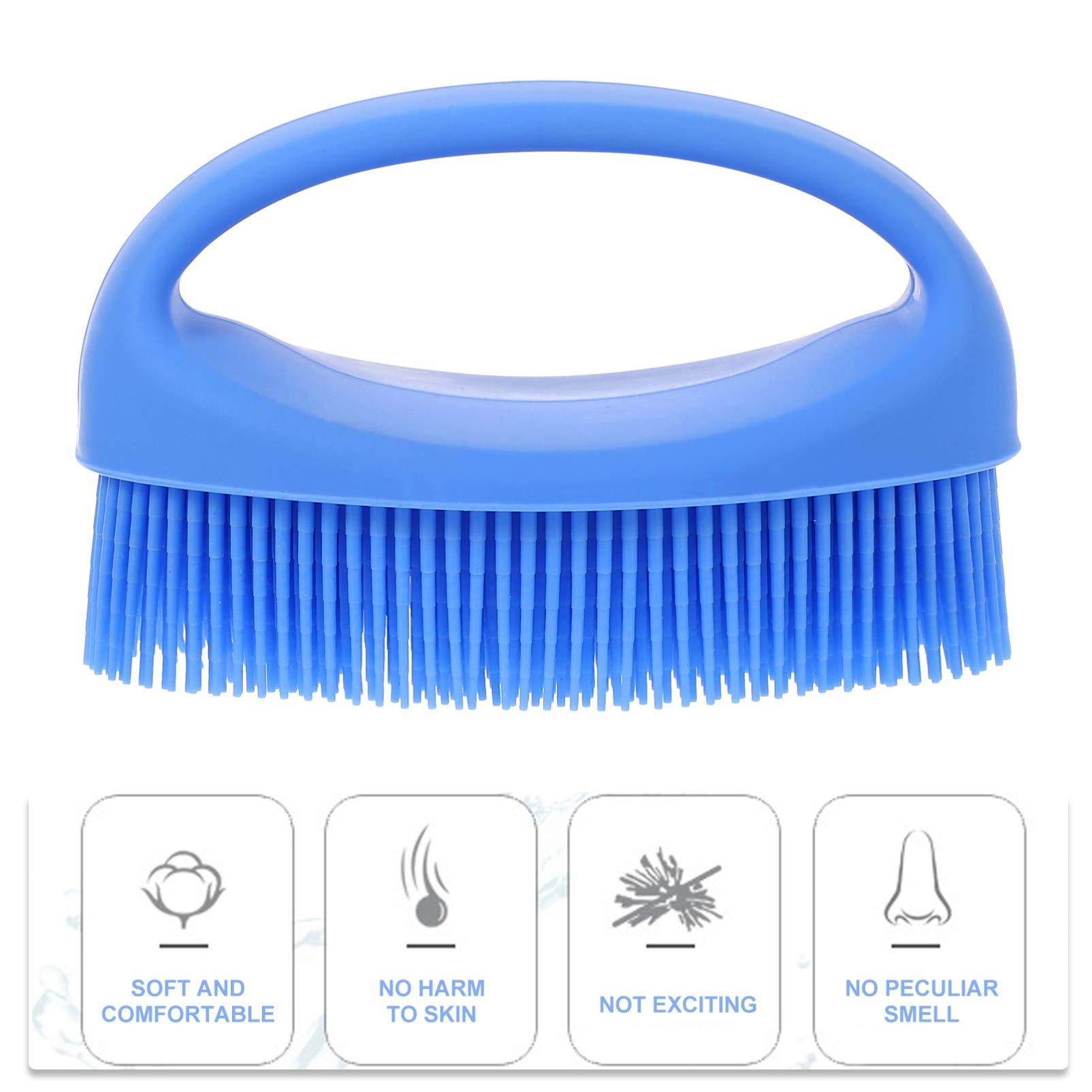 Exfoliating Silicone Bath Brush - Handheld Body Scrubber for Shower & Spa - Gentle Skin Cleansing & Massage - Perfect for Back, Feet & Sensitive Skin Care