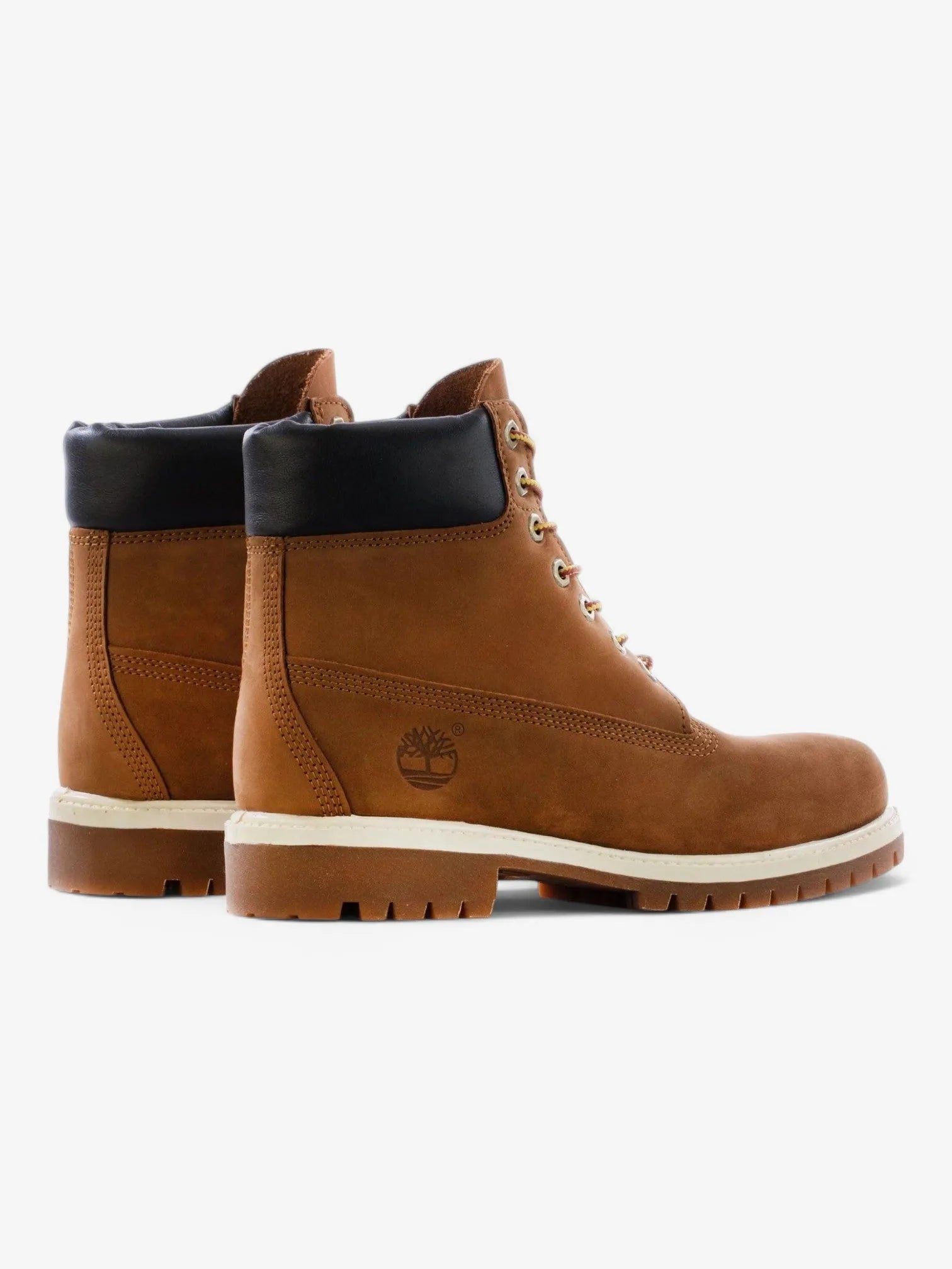 Timberland Premium 6 Inch Waterproof Boots for Men - Brown Leather Hiking & Work Boots - All-Weather Outdoor & Construction Use
