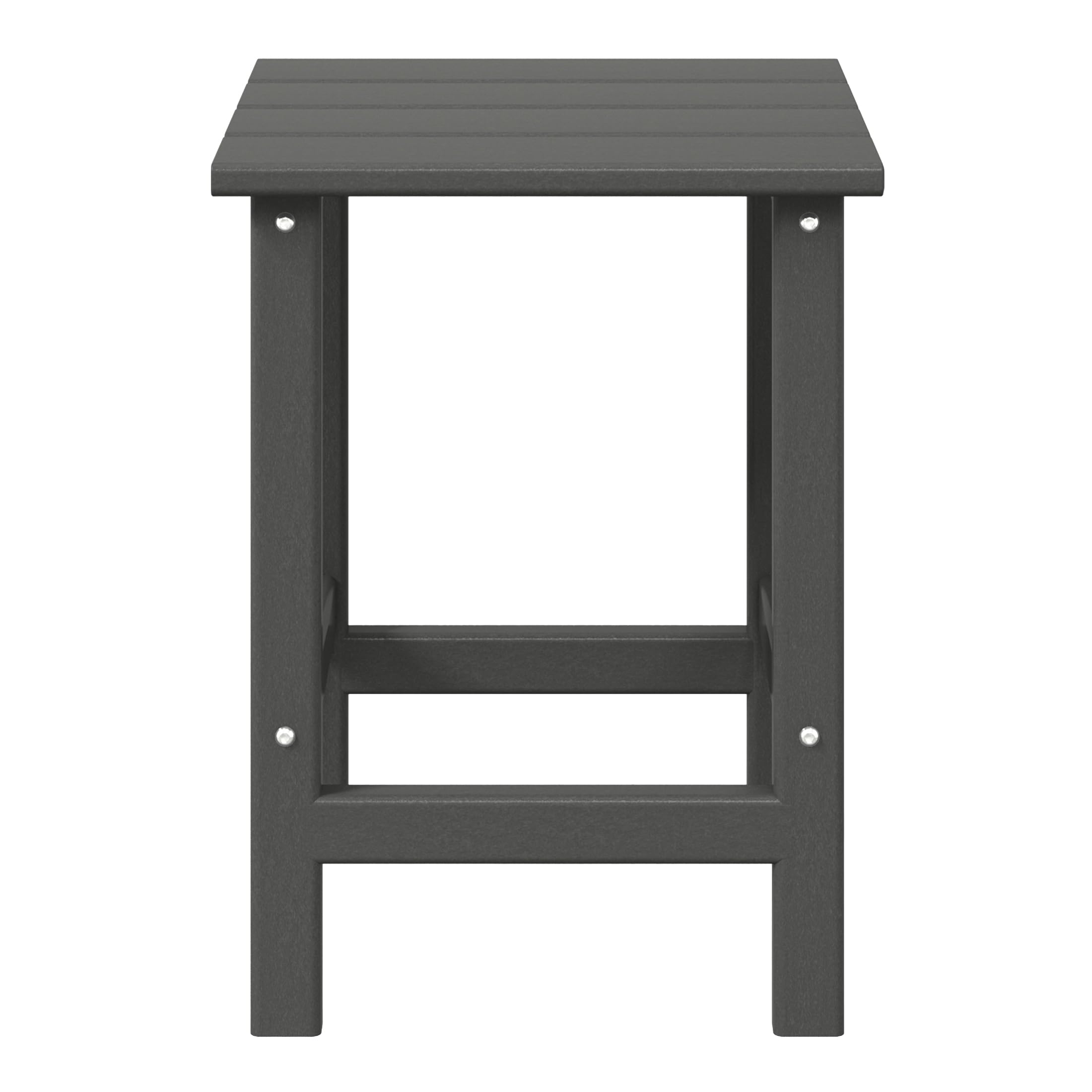 WestinTrends All-Weather Poly Lumber Adirondack Small Patio Square End Table - Gray Outdoor Furniture for Deck, Garden & Poolside Use