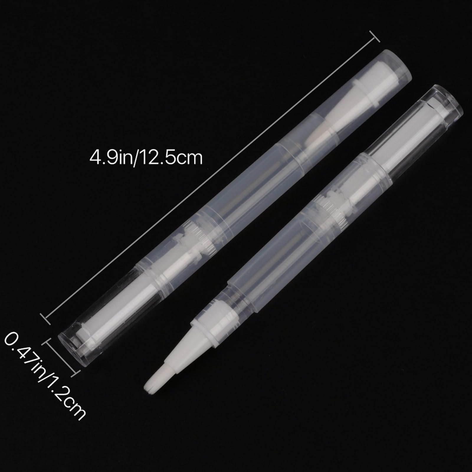 VANANA 20 Pack Transparent Empty Nail Oil Pens with Brush - Refillable Cuticle Oil Applicators for DIY Lip Gloss, Eyelash Serum & Essential Oils | Perfect for Nail Salons, Home Manicures & Travel Beauty Kits