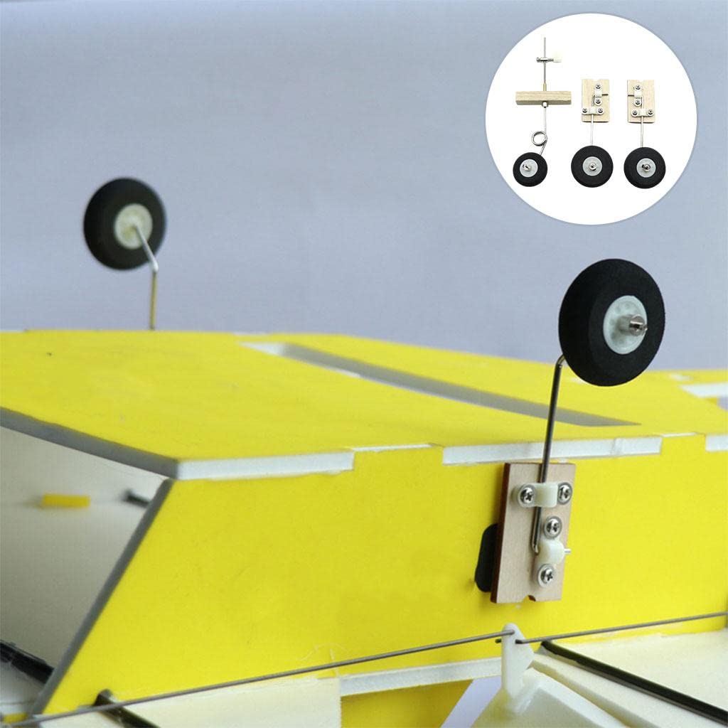 SU27 RC Plane Landing Gear - Durable KT Board DIY Steering Wheel Replacement Parts for RC Fixed Wing Aircraft - Perfect for Hobbyists, Craft Enthusiasts & RC Plane Repair (Ideal for Outdoor Flying & DIY Projects)
