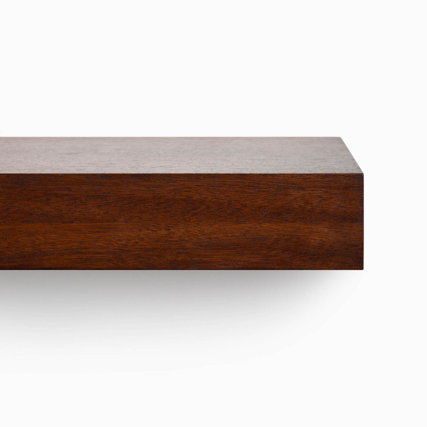 Premium Glenn Dutch Mocha Floating Mantel Shelf - Rustic Wood Wall Mounted Display for Home Decor, Living Room, Bedroom & Kitchen Storage
