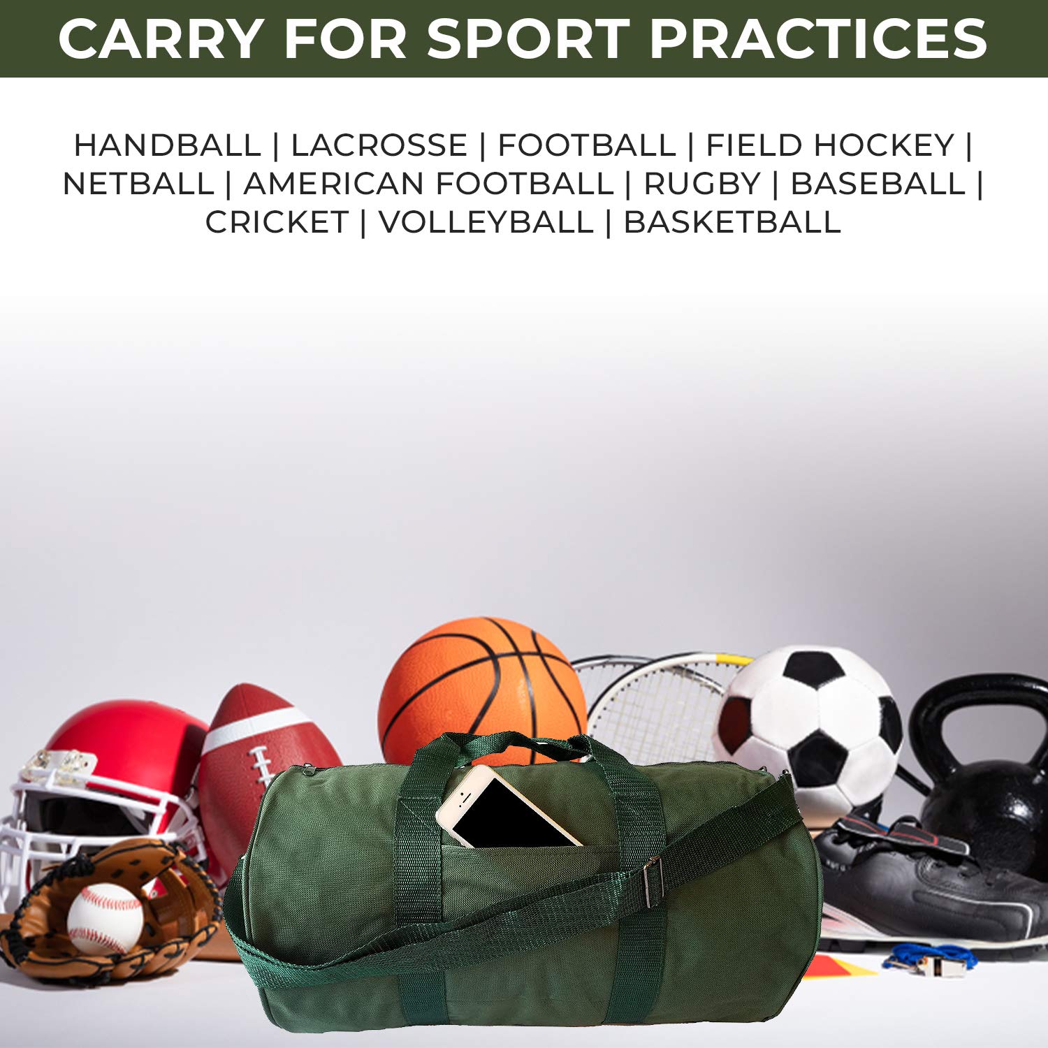ImpecGear Round Duffel Bag for Team Sports Equipment - Waterproof Travel Gym Bag with Shoulder Strap - Perfect for Soccer, Basketball, Yoga & Workout Gear Storage - Great for Travel, Gym, Sports Practice & Weekend Getaways