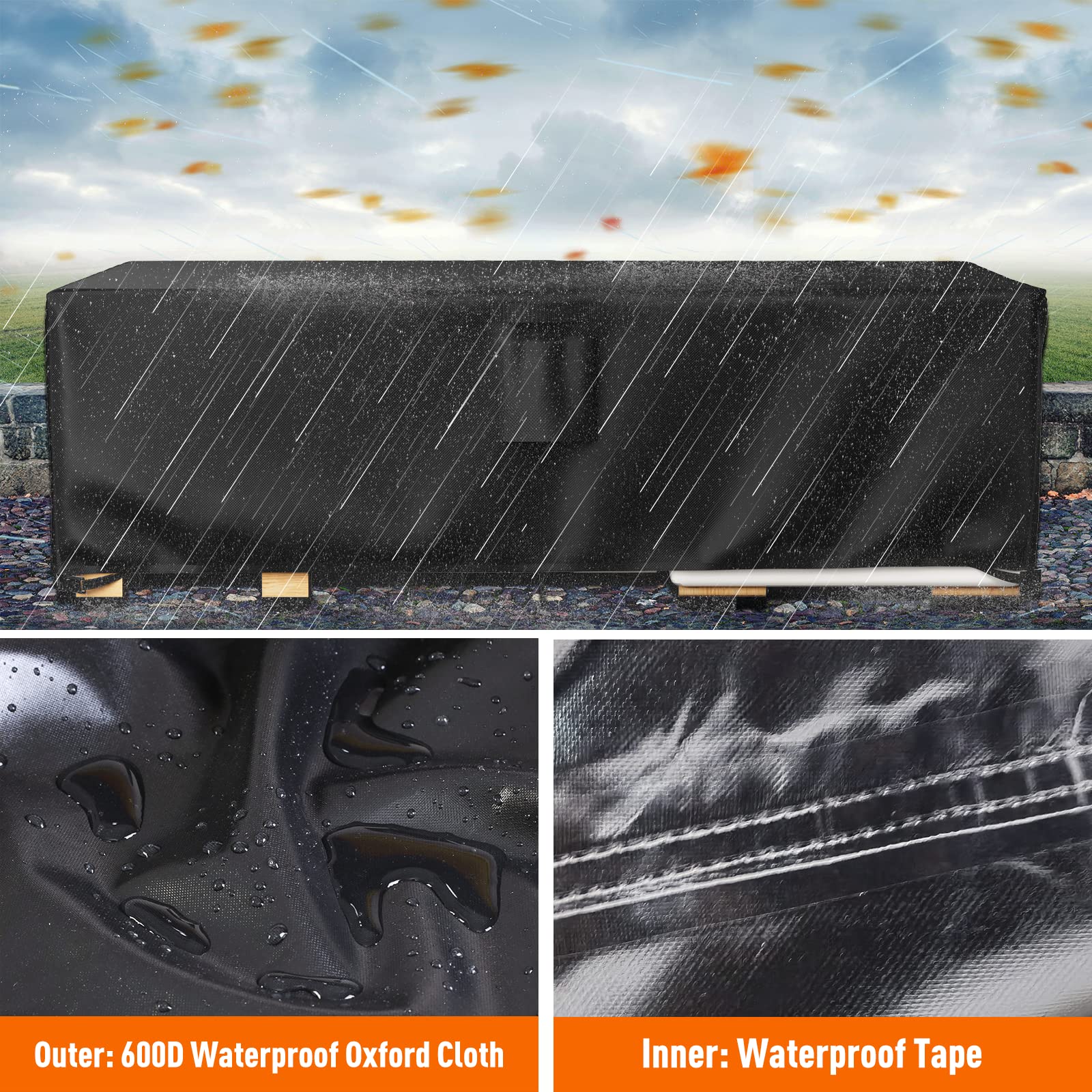 Waterproof Heavy Duty 600D Outdoor Patio Furniture Covers - 128