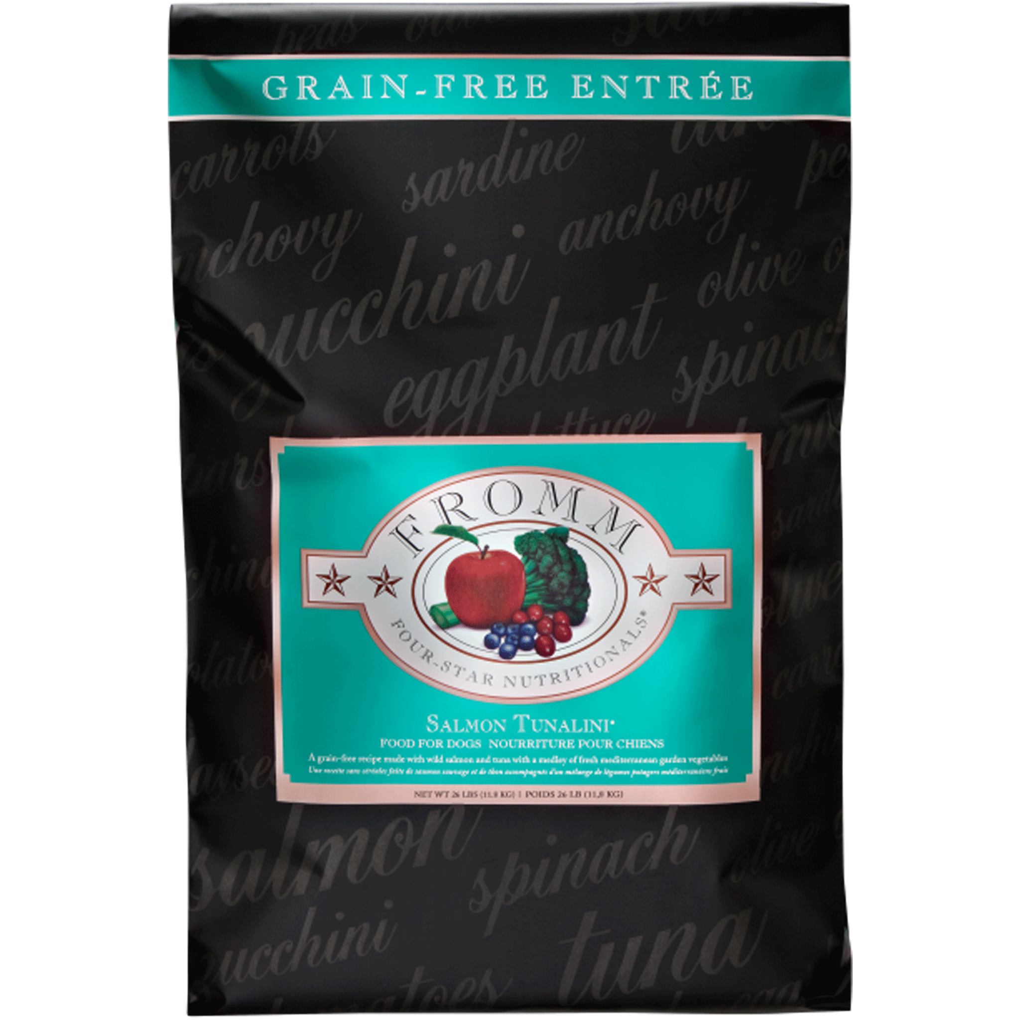 Premium Fromm's Four Star Salmon & Tuna Recipe Dry Dog Food - High Protein Grain-Free Kibble for Adult Dogs - Perfect for Active Pets & Sensitive Stomachs