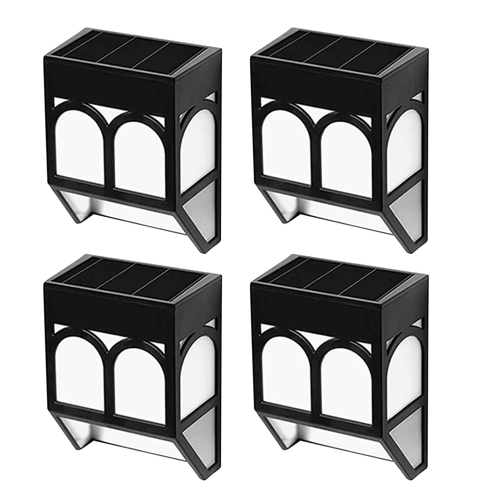 4PCS Solar Wall Lights Outdoor - Waterproof LED Landscape Lighting for Garden, Fence, Balcony, Pathway, Villa (Multicolor) - Perfect for Patio, Yard, Driveway & Home Decor