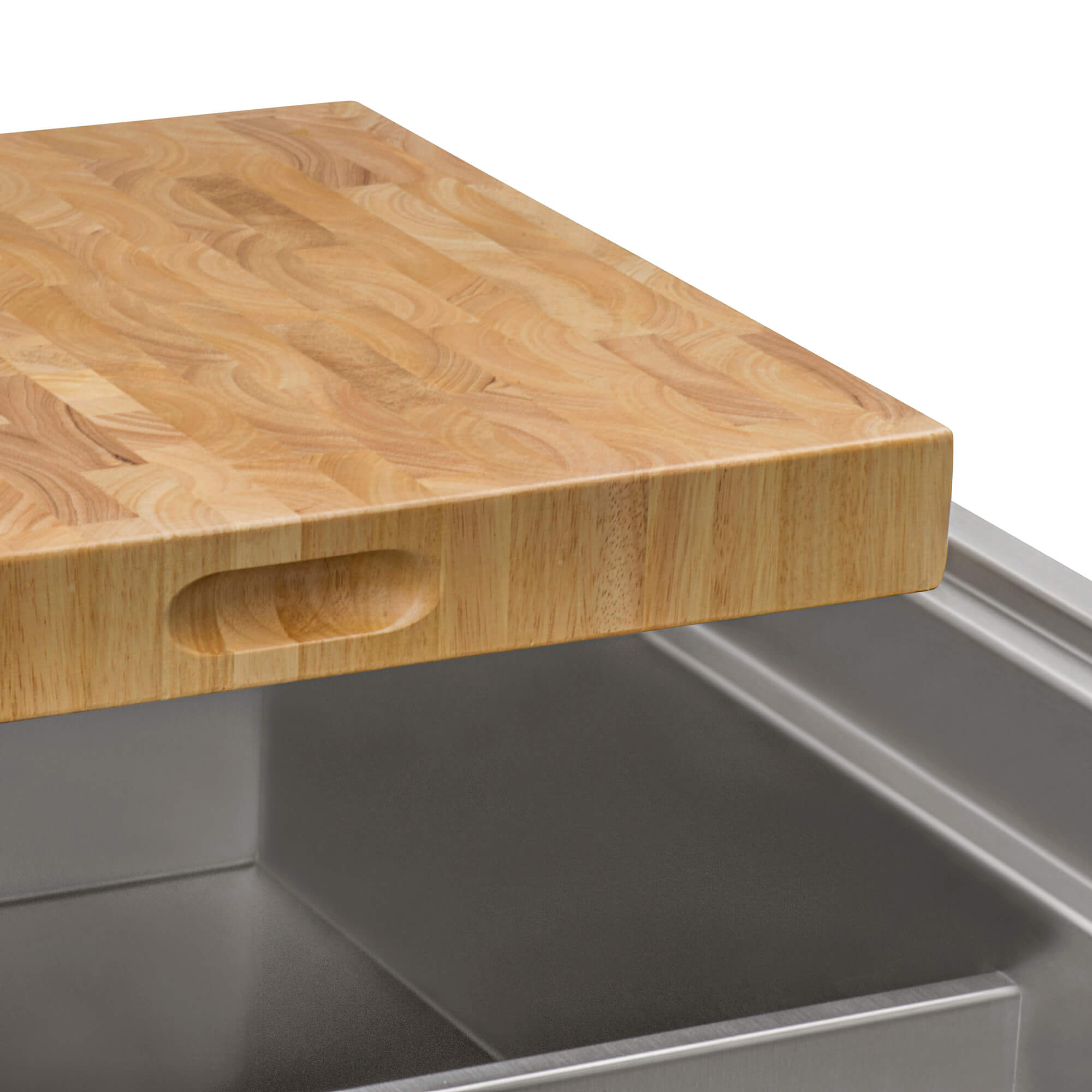 Ruvati 17 x 16 x 2 Inch End Grain Butcher Block Cutting Board - Large Wooden Chopping Board for Kitchen, Meat, Vegetables | RVA2445 | Perfect for Food Prep, Slicing & Serving