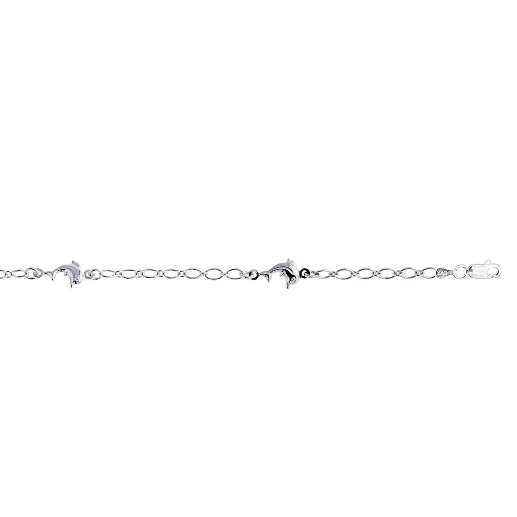 JewelryWeb Sterling Silver Anklet - Adjustable 9-10 Inch Length for Women | Dainty Ankle Bracelet for Everyday Wear, Beach, or Special Occasions