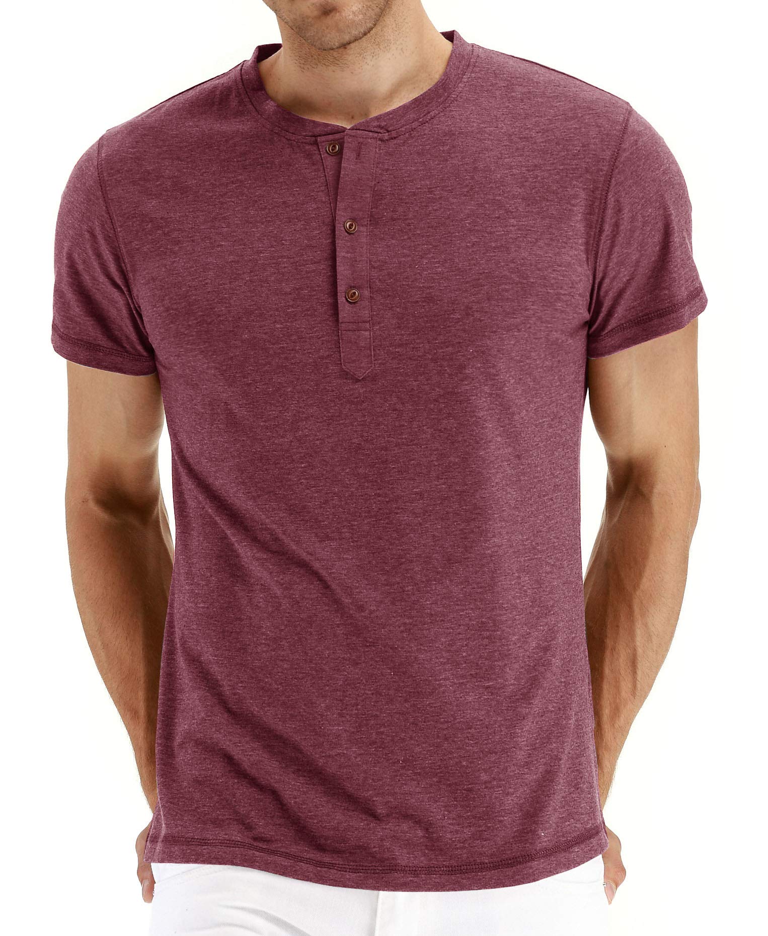 Men's Casual Henley T-Shirt - Long & Short Sleeve Button Placket Shirt | Comfortable Basic Tee for Everyday Wear, Date Night & Weekend Outfits