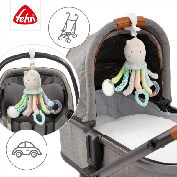 Fehn Sensory Activity Octopus Toy - Soft & Interactive Baby Toy for Early Learning & Development - Perfect for Playtime, Autism Therapy & Sensory Exploration