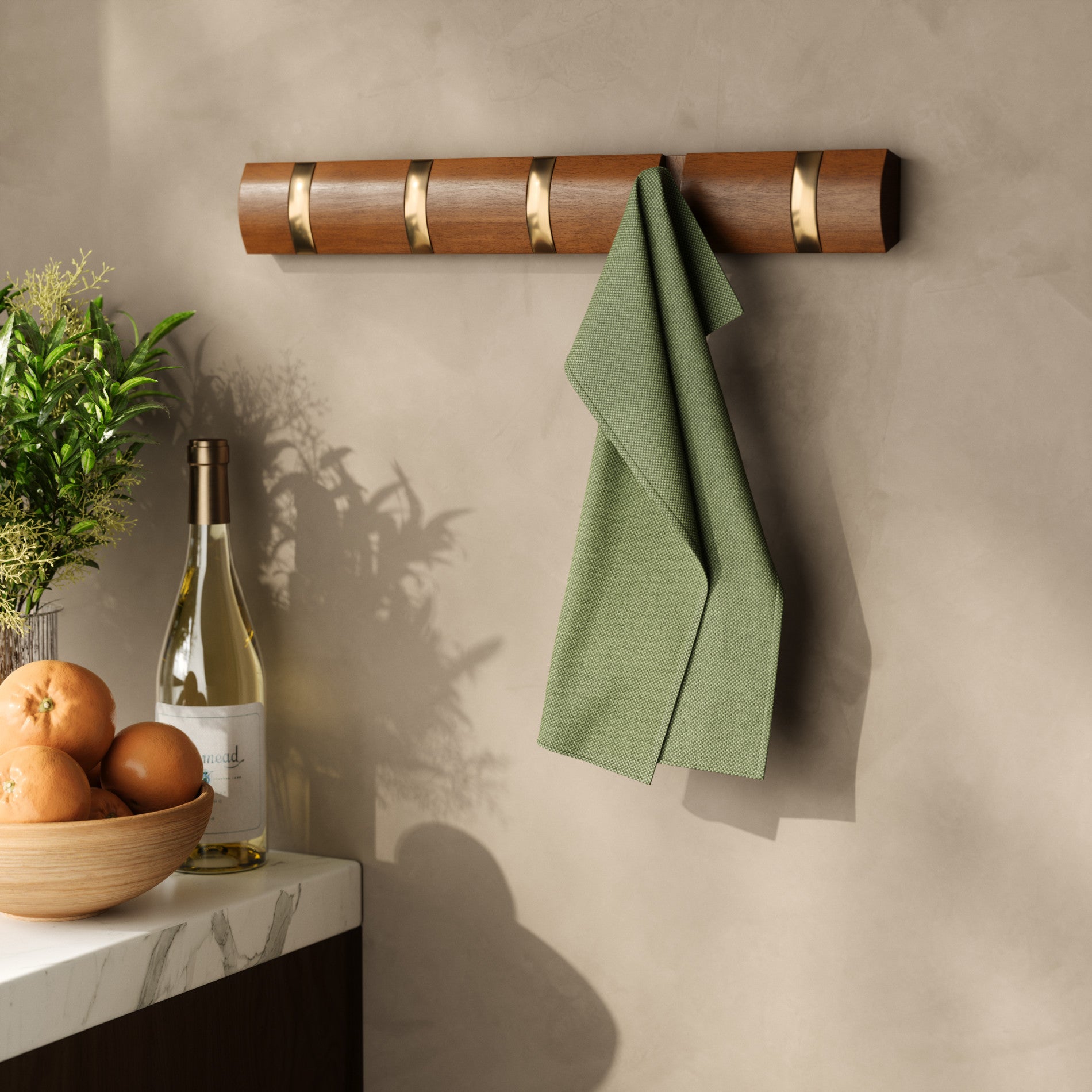 Flip 5 Wall Hook - Heavy Duty Adhesive Hooks for Hanging Decor, Keys & Towels | Perfect for Bathroom, Kitchen & Bedroom Organization