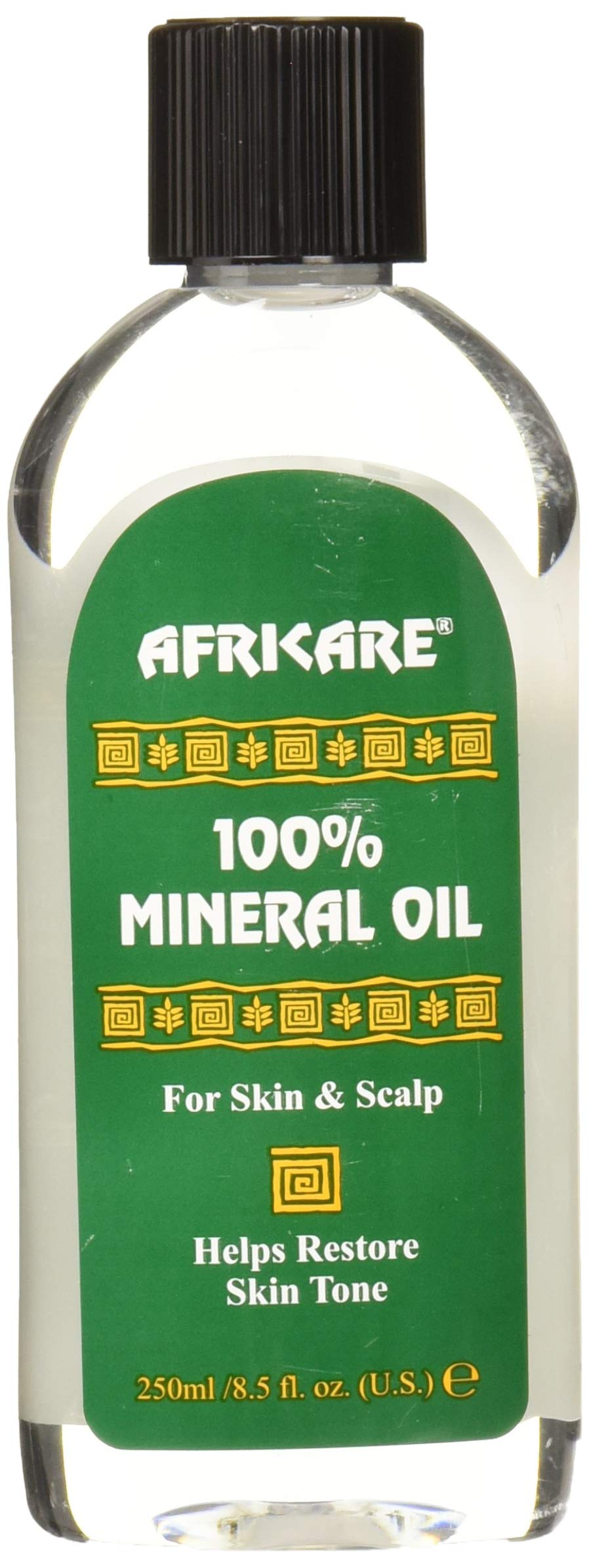 Africare Mineral Oil, 8.5 oz | Pure & Natural Skin Moisturizer for Dry Skin, Hair Care, Baby Massage & DIY Beauty Products