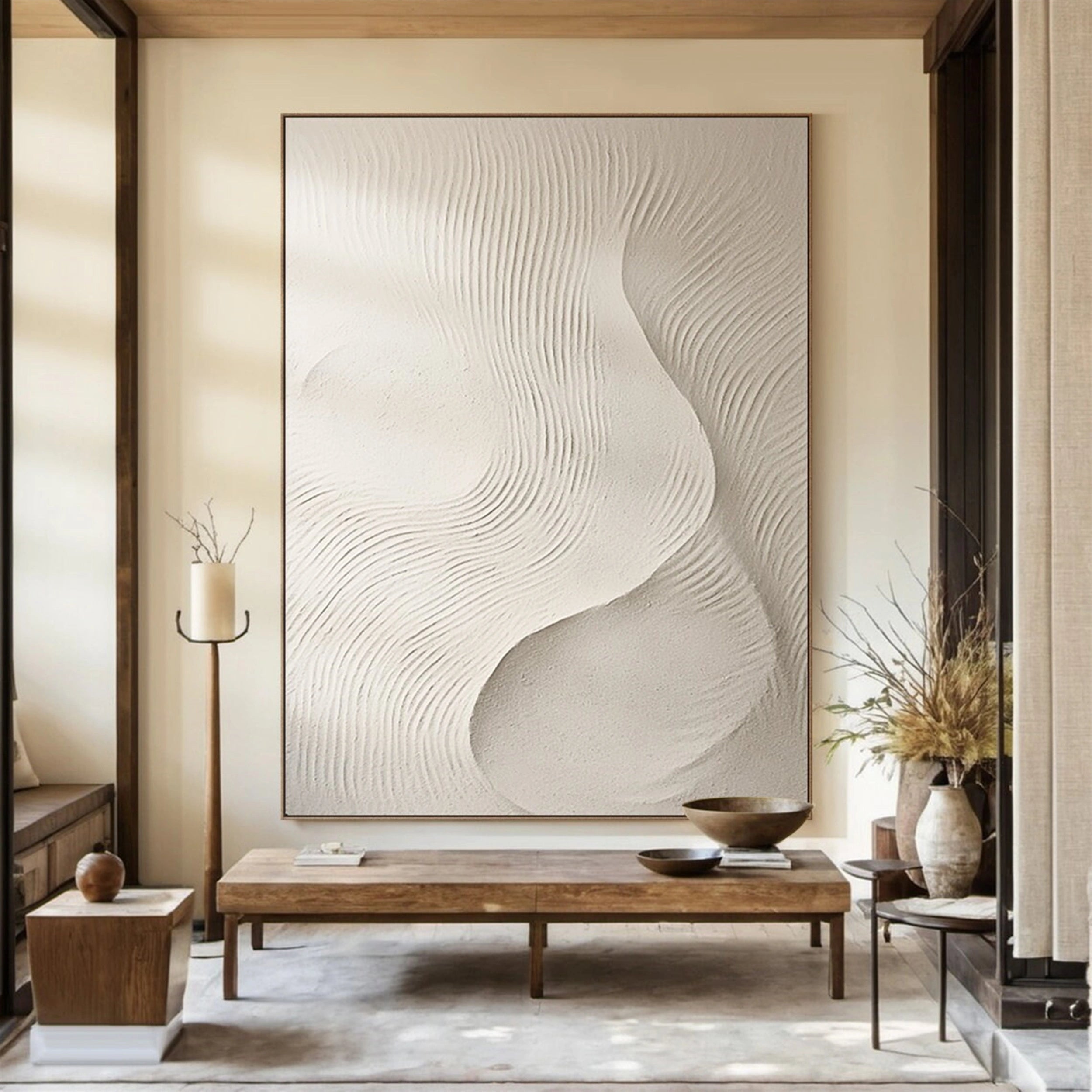 Beige & Brown Abstract Wall Art Print #BB091 - Modern Home Decor for Living Room, Bedroom & Office