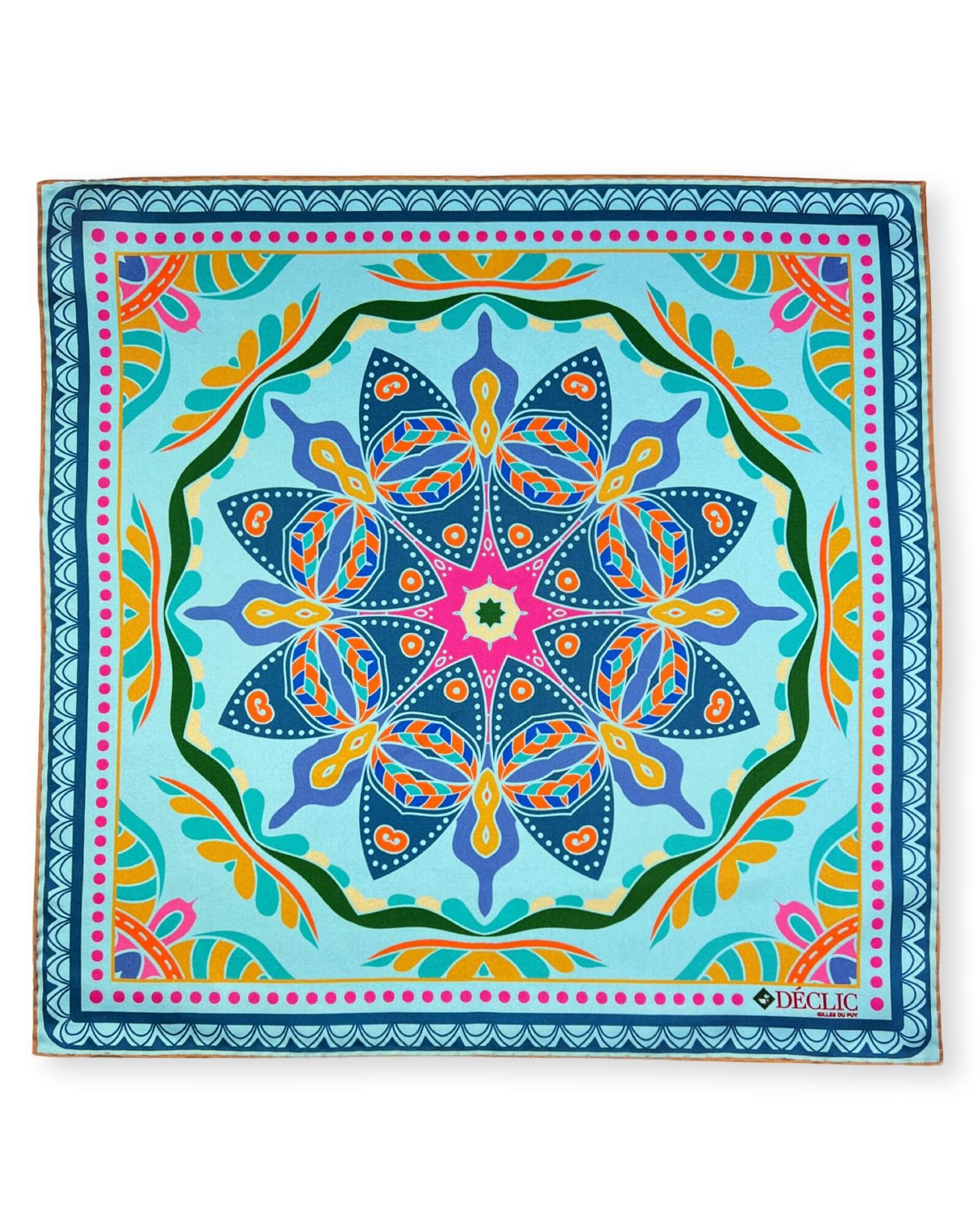DÉCLIC Barnet Pattern Pocket Square - Stylish Silk Pocket Handkerchief for Men - Assorted Colors - Perfect for Weddings, Business Meetings & Formal Events