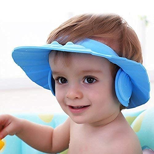 YOZONKY Adjustable Baby Shower Cap (2 Pack) - Soft, Safe & Modern Design for Infant Hair Washing | Eye & Ear Protection | Perfect for Bath Time, Swimming & Sensitive Skin (Multi-Color)