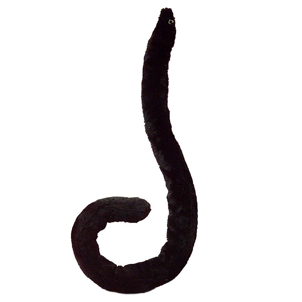 E-TING Black Cat Ears and Tail Set - Cosplay Costume Accessories for Halloween, Anime Conventions & Themed Parties - Adjustable Cat Ear Headband with Matching Fluffy Tail
