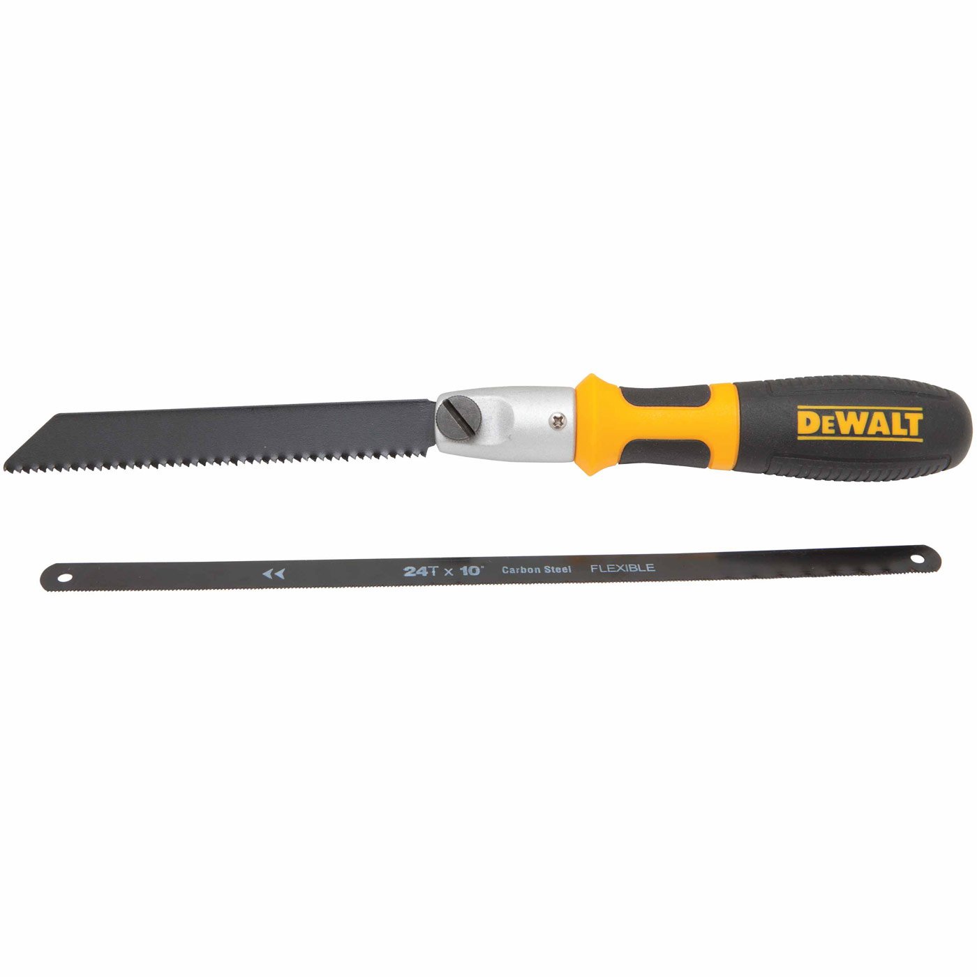 DeWalt DWHT20542 24 TPI Multi-Purpose Saw with Ergonomic Bi-Material Handle - Perfect for Woodworking, Metal Cutting & DIY Home Projects