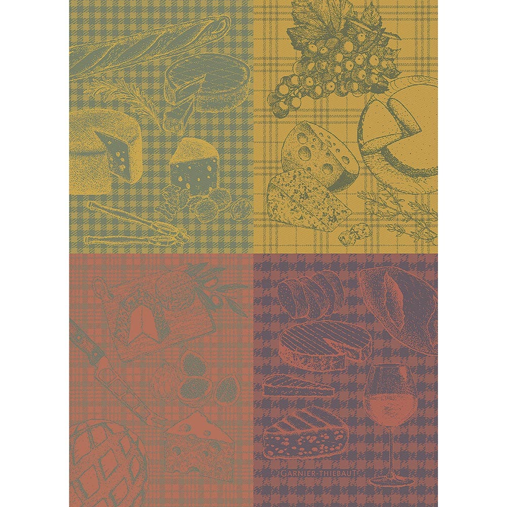 Premium Rouille Kitchen Towel - Soft & Absorbent French Cheese Print Dish Towel for Cooking, Baking & Kitchen Decor - Perfect for French Cuisine Lovers & Cheese Enthusiasts