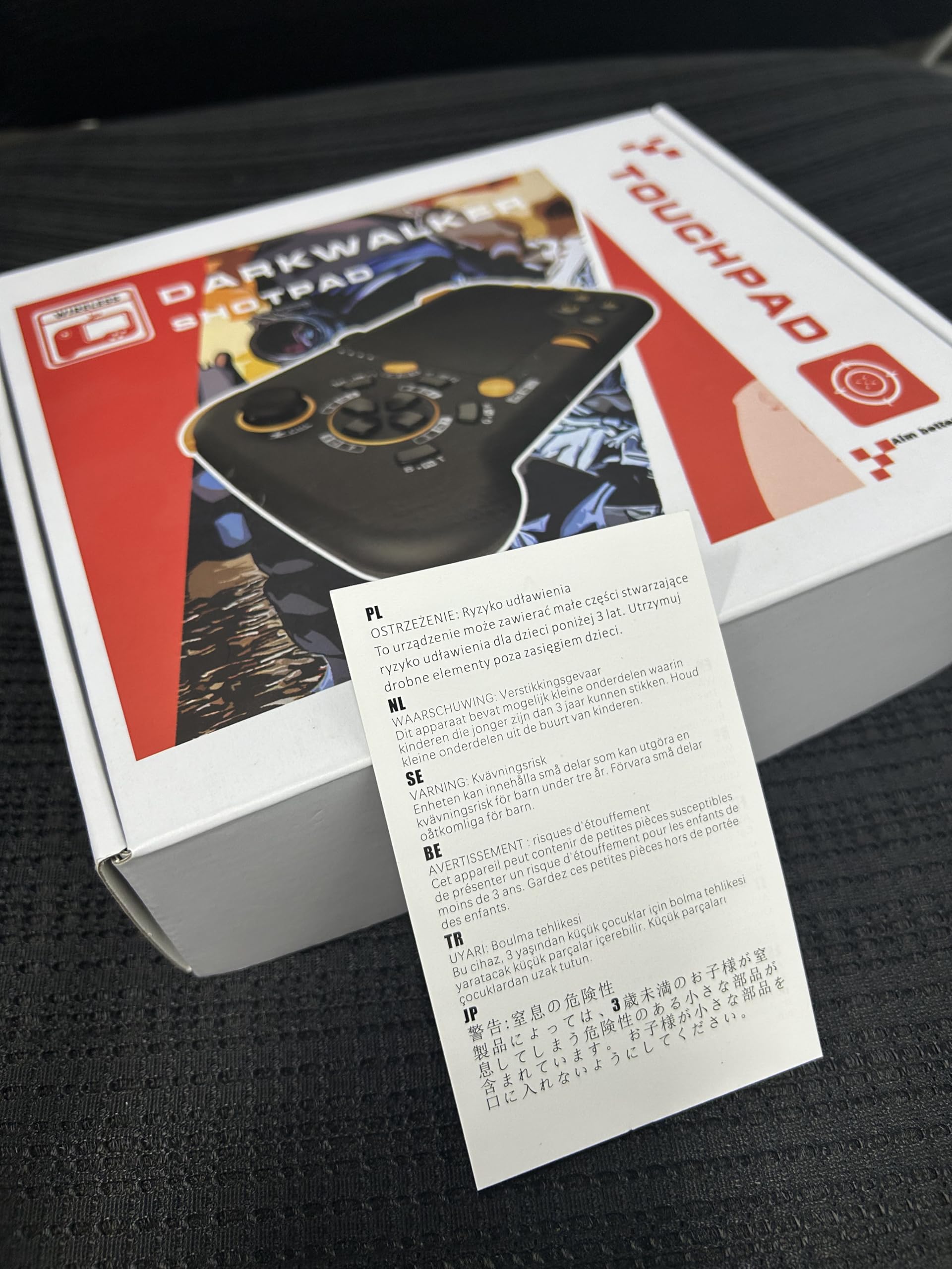 DarkWalker ShotPad Wireless Gyro TouchPad Game Controller - Compatible with PC, Steam Deck, PS4, PS5, Xbox One & Series X/S | Ergonomic Design for FPS, RPG & Racing Games | Perfect for Gaming Enthusiasts & Pro Players
