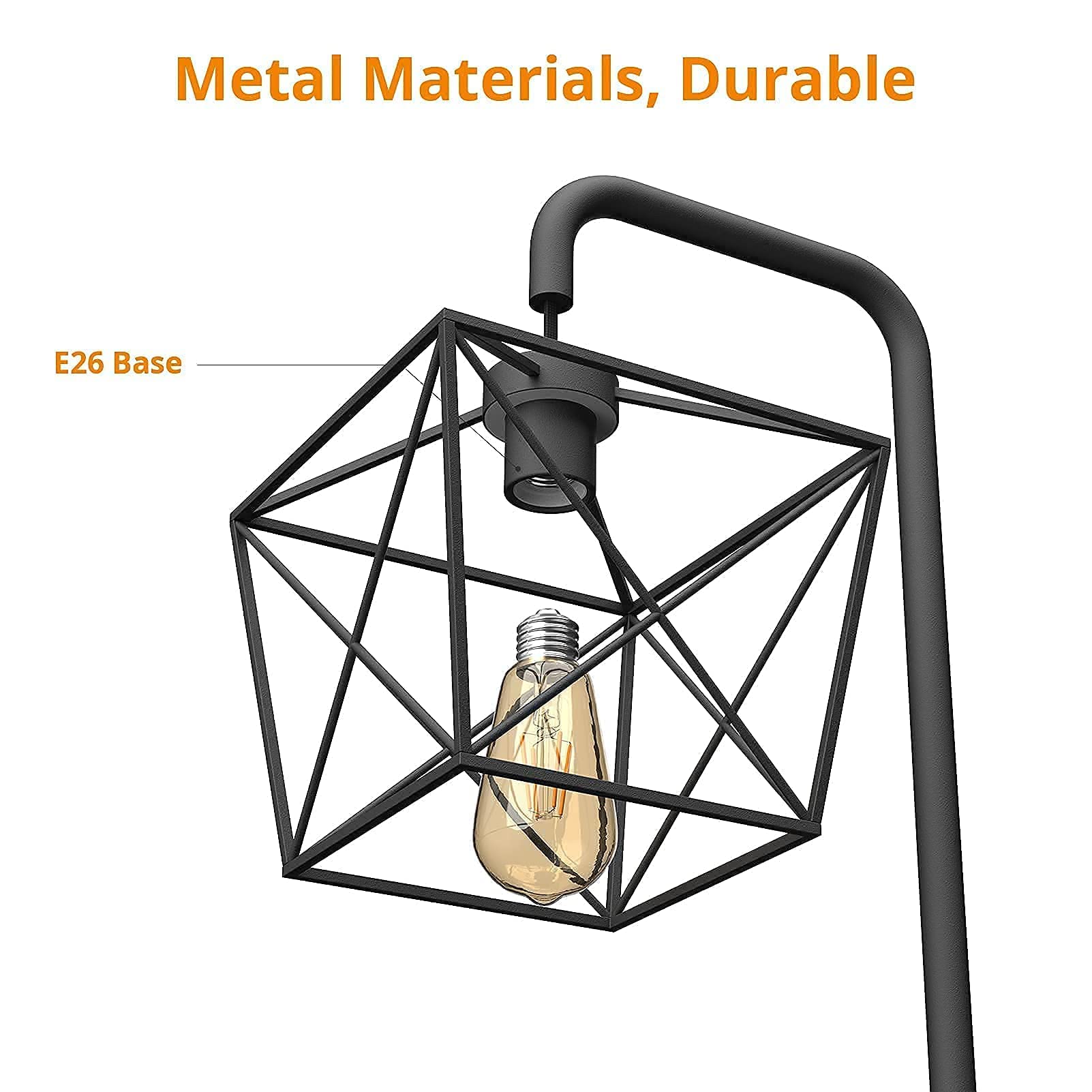 LEPOWER 2-Pack Floor Lamp Set - Adjustable Shelf Tripod & Industrial Style Standing Lamp for Living Room, Bedroom, Office Lighting | Modern Home Decor & Reading Light