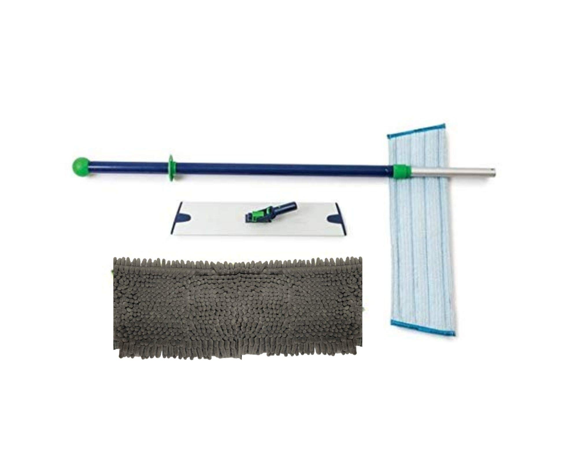 Norwex Premium Microfiber Mop with Chenille Dry Pad - Superior Cleaning for Hardwood Floors & Tile - Ideal for Home, Kitchen & Bathroom Cleaning