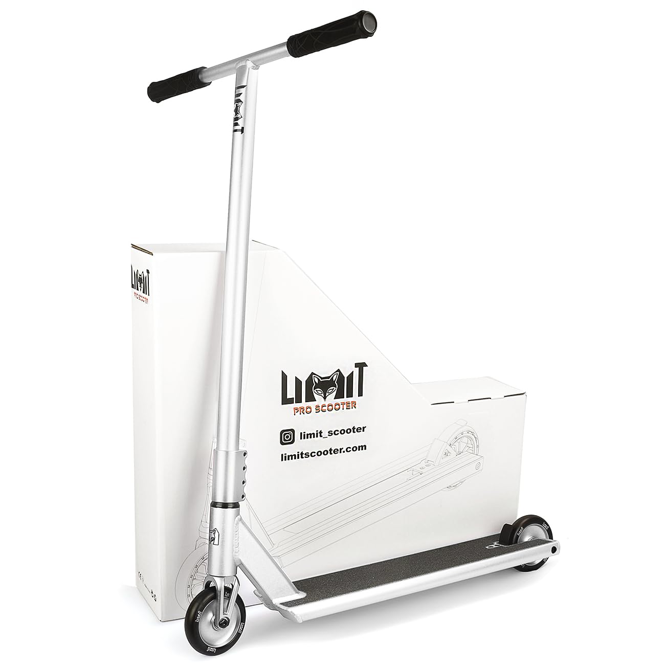 LMT71AZ Pro Street Scooter - Best Freestyle BMX Stunt Scooter for Tall Adults & Teens - Boxed Ends Design - Intermediate to Advanced Trick Riding - Perfect for Skate Parks, Street Stunts & Scooter Competitions