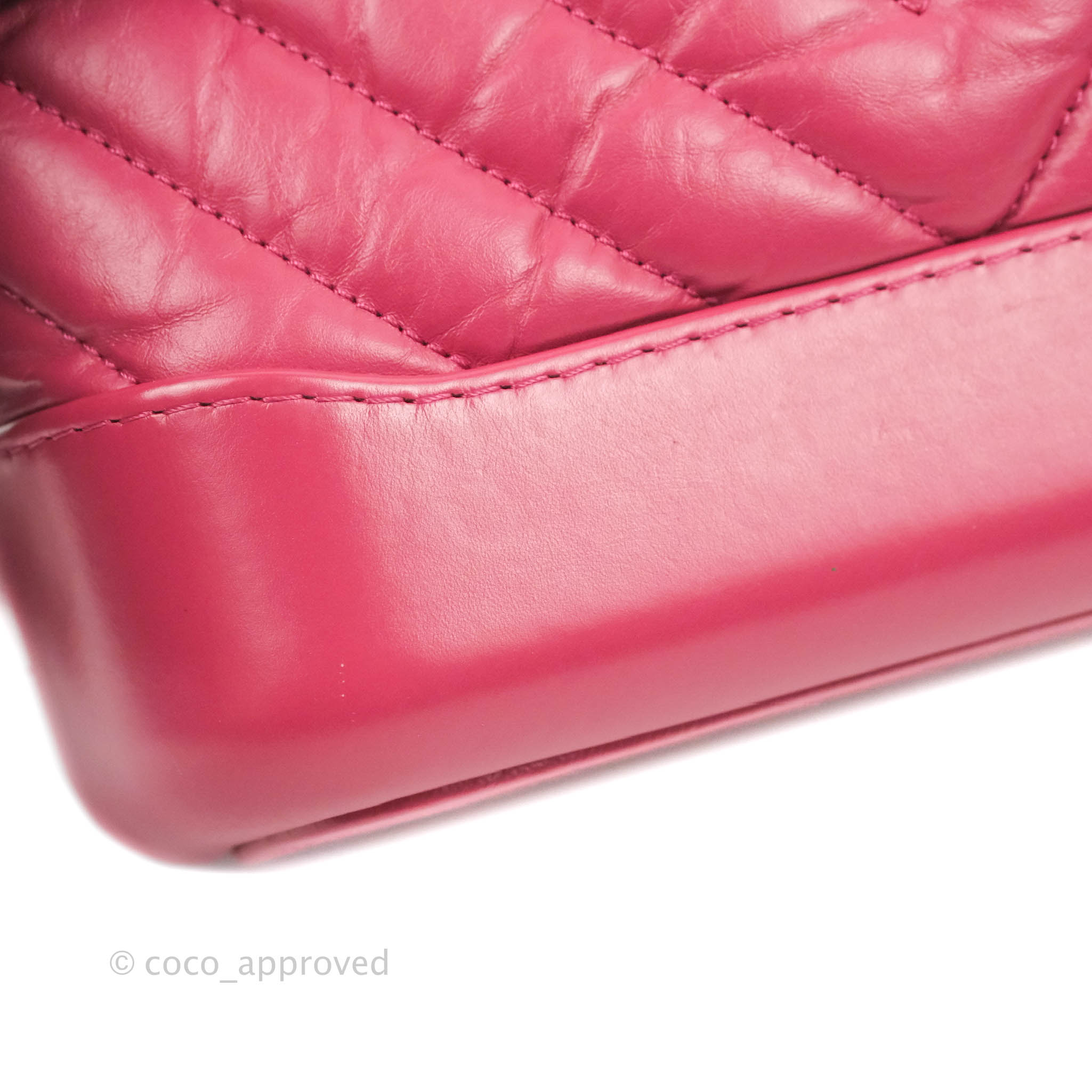 Chanel Chevron Small Gabrielle Hobo Bag in Dark Pink Calfskin with Mixed Hardware - Luxury Crossbody Purse for Women, Perfect for Date Night & Evening Events