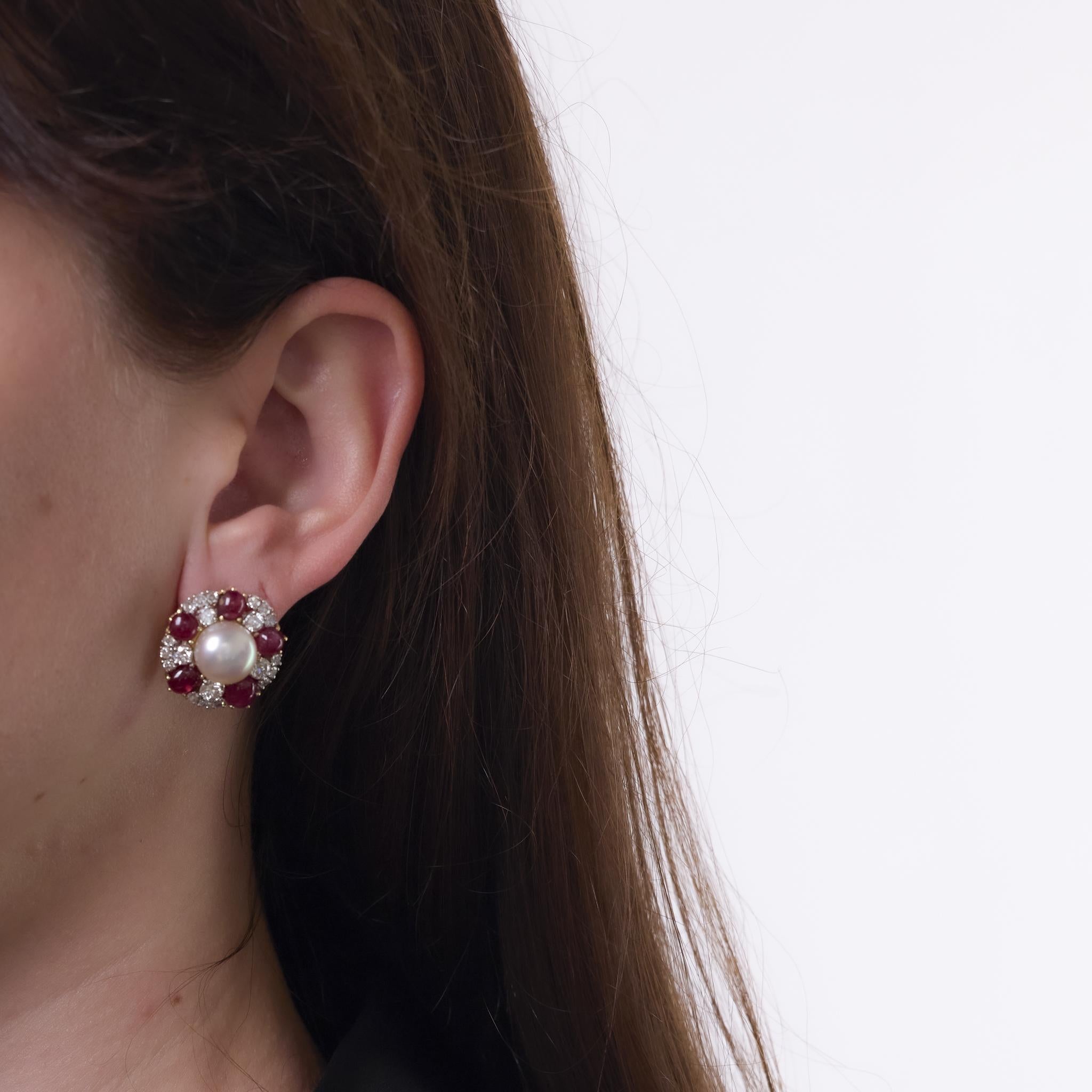 11.50 Carat Natural Burma No Heat Ruby & Diamond 18K Gold Earrings with GIA Certification - Perfect for Weddings, Anniversaries & Special Occasions