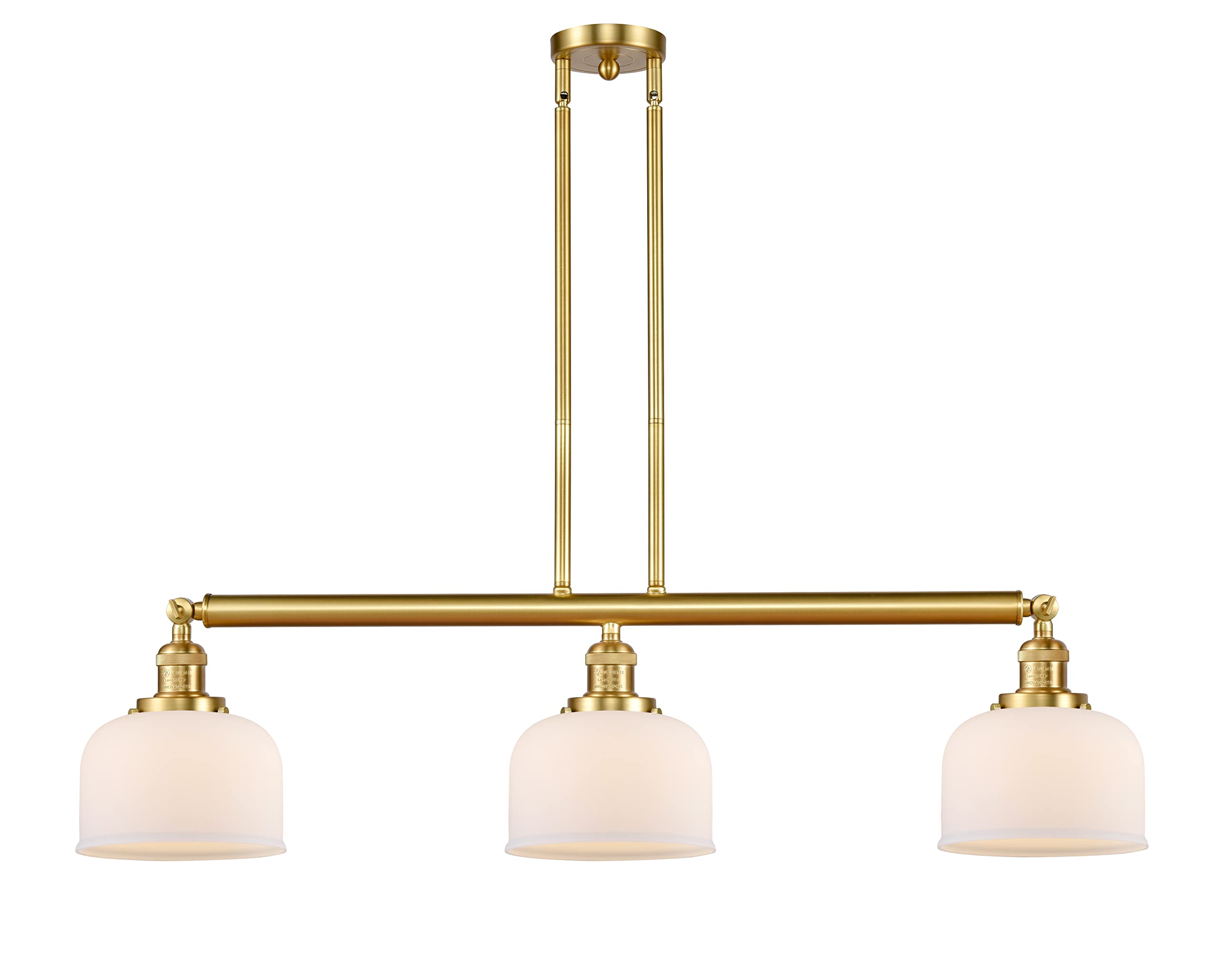 213-SG-G71-LED Large Bell 3-Light Island Pendant Light - Modern Kitchen Lighting for Dining Room, Bar Counter, and Restaurant Decor