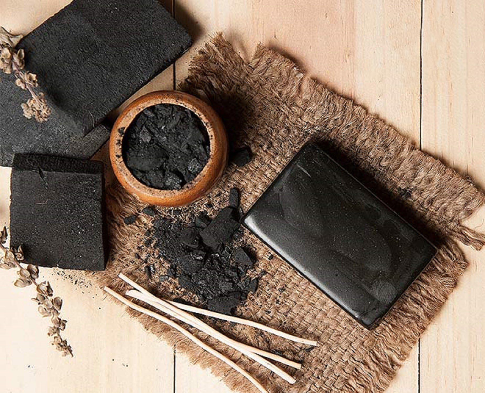 CRAFTS EMPIRE Handmade Charcoal Soap - 125g | Natural Cold Process Soap for Acne & Detox | Perfect for Sensitive Skin & Daily Cleansing
