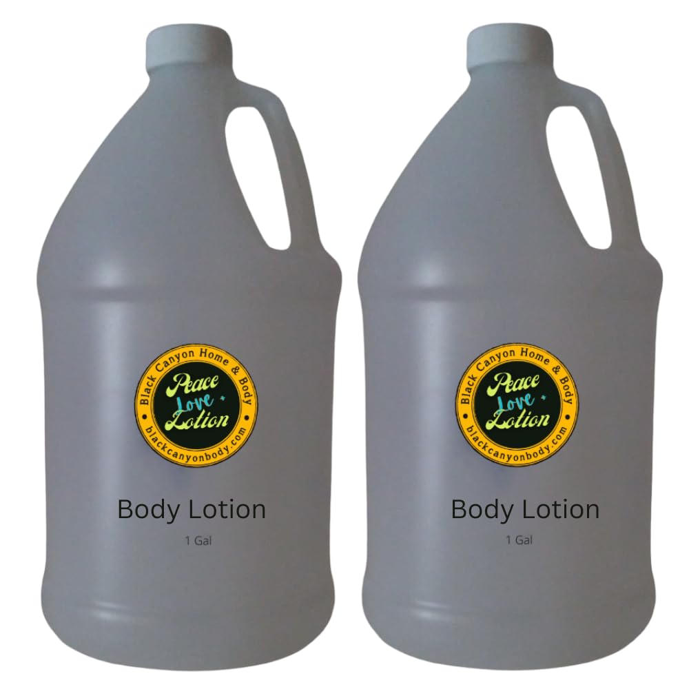 Natural Green Tea & Lemongrass Scented Body Lotion - 1 Gallon (2 Pack) | Hydrating & Moisturizing for Dry Skin | Perfect for Spa, Massage & Daily Skincare Routine