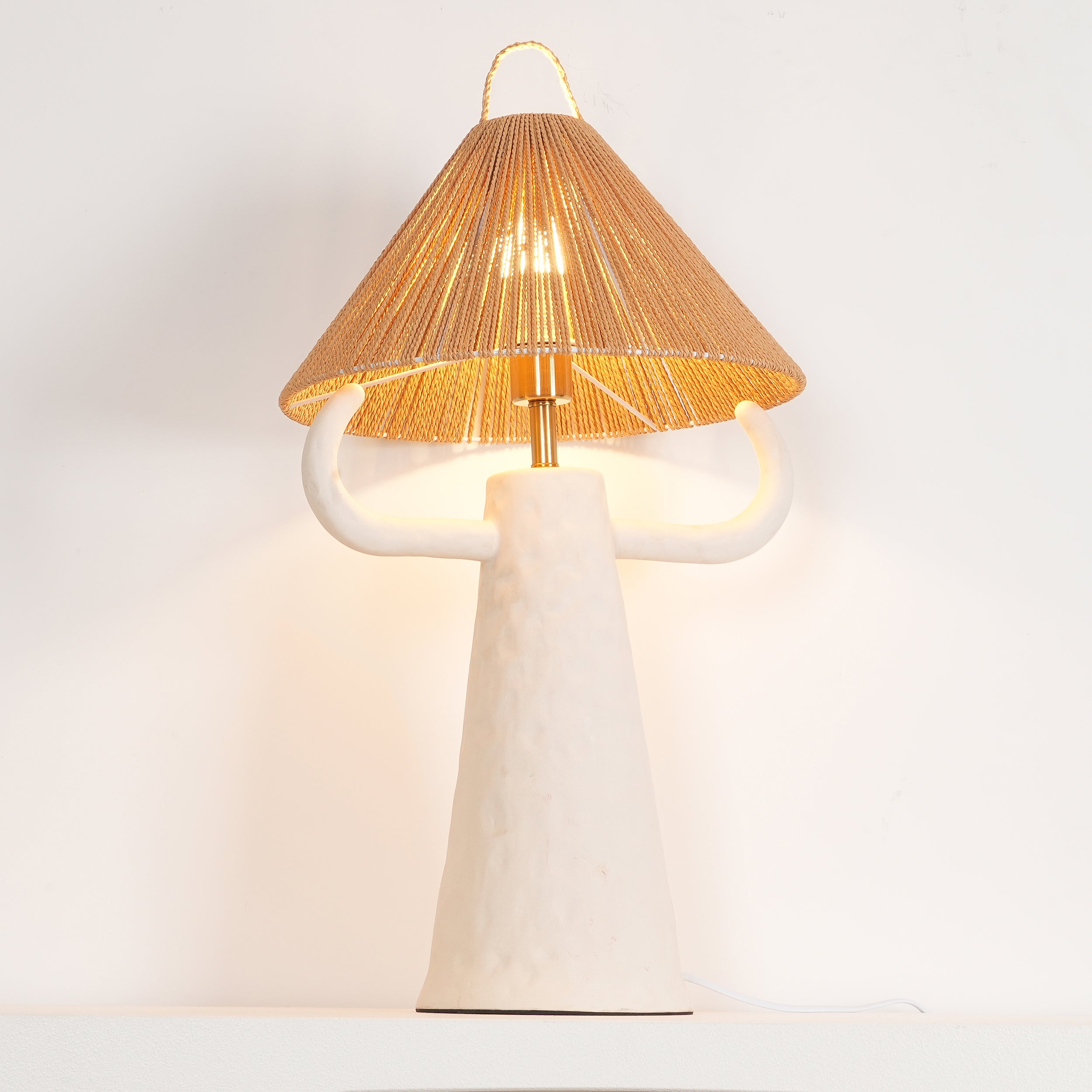 Dona Ceramic Table Lamp - Elegant Handcrafted Night Light for Bedroom, Living Room, and Office Decor - Perfect for Cozy Ambiance and Relaxation