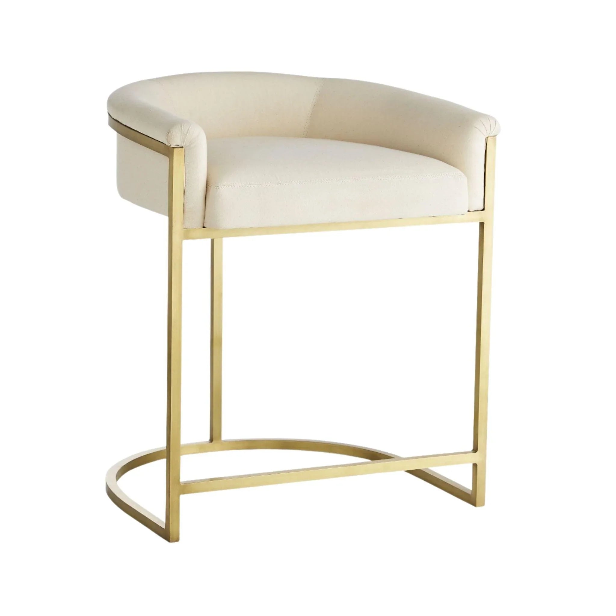 Calvin Upholstered Counter Stool - Modern Kitchen Bar Stools with Padded Seat, Set of 2, 24