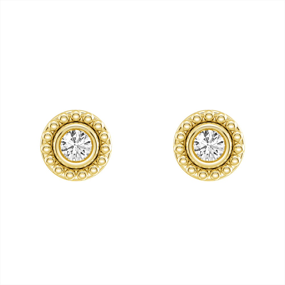 2 in 1 Convertible Beaded Jacket Stud Earrings with Lab Grown Diamond - Elegant & Versatile Jewelry for Women, Perfect for Parties, Weddings & Everyday Wear