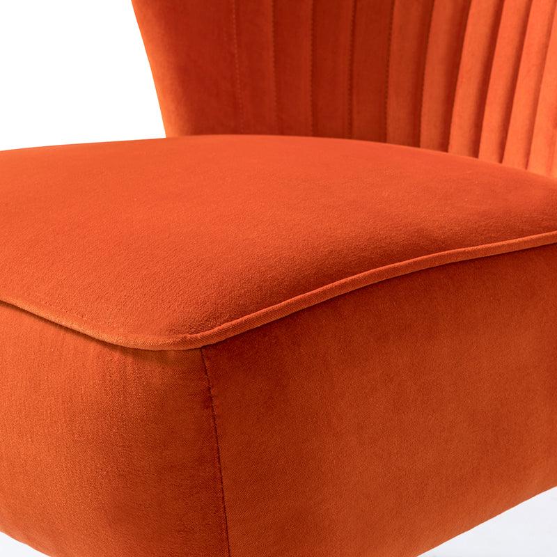 Lola Velvet Side Chair - Modern Upholstered Accent Chair for Living Room, Bedroom & Office - Soft Velvet Fabric with Sturdy Wooden Legs - Perfect for Dining, Lounge & Home Decor