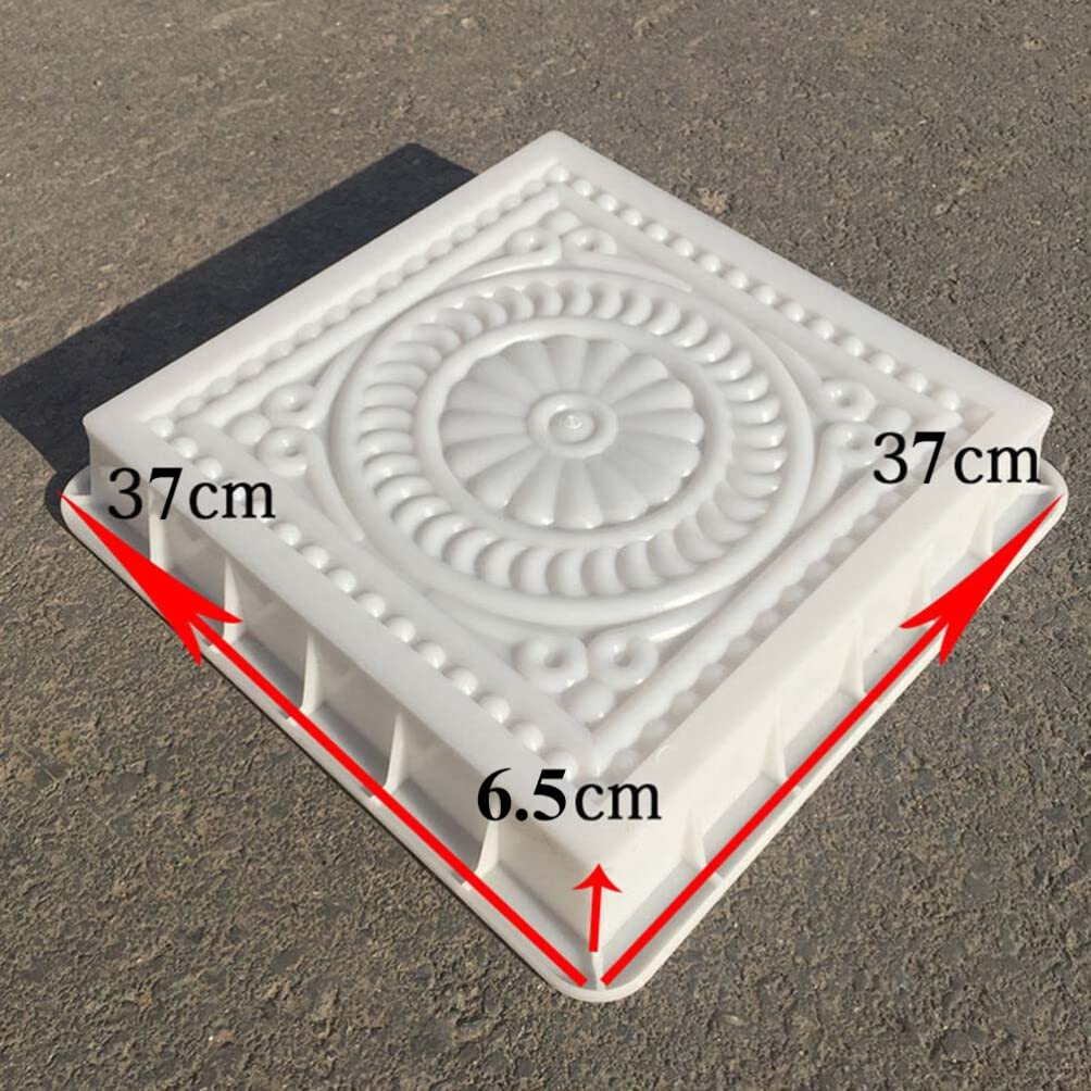 32x32x6cm Hemoton Concrete Pavement Mold - DIY Patio, Walkway & Driveway Stepping Stone Maker for Garden Path & Outdoor Landscaping Projects
