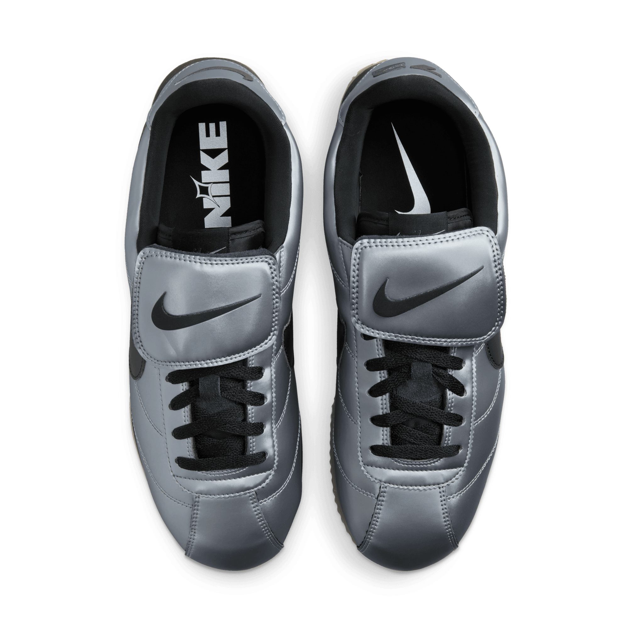 Nike Cortez Leather SE Metallic Cool Grey Sneakers - Classic Retro Running Shoes for Men & Women | Perfect for Casual Wear, Gym, and Street Style