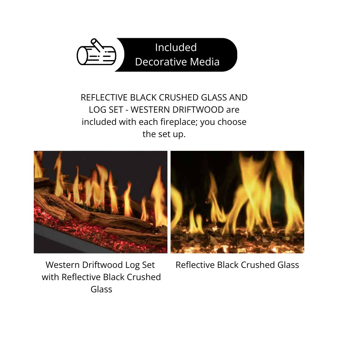 Modern Flames Orion Smart Electric Fireplace - Built-in/Wall Mounted with Realistic Flame Effect - Perfect for Living Rooms, Bedrooms & Home Theater Ambiance