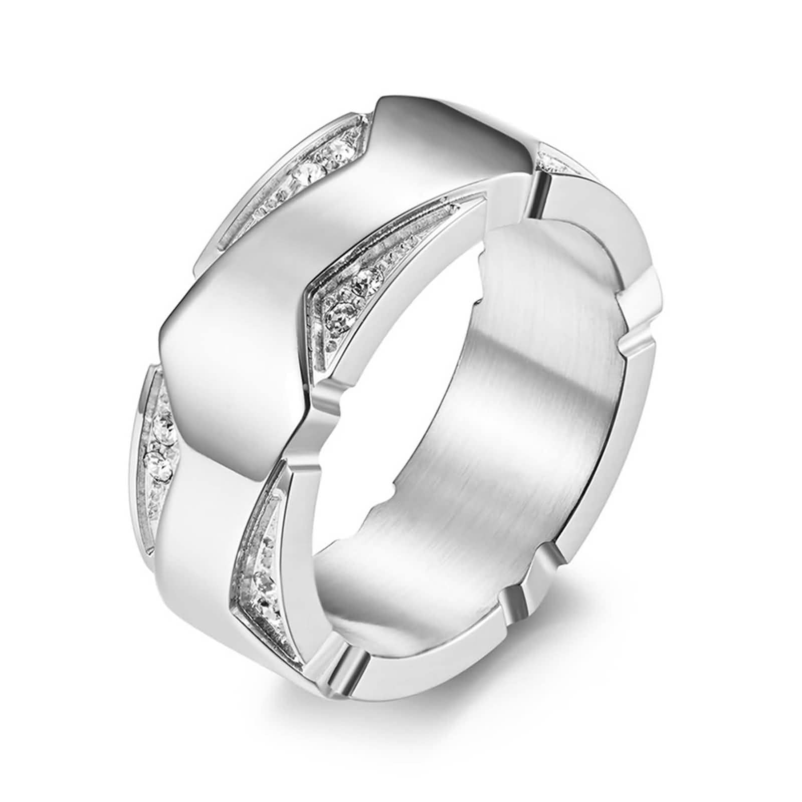 Musihy Women's Wedding Bands - Stainless Steel Simple Silver Rings for Women, Size 4-12 | Perfect for Engagement, Anniversary Gifts & Everyday Wear