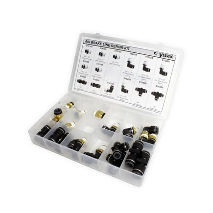 Velvac Air Brake Line Repair Kit 690033 - Heavy Duty Truck & Trailer Brake Line Replacement - Perfect for Semi Trucks, Commercial Vehicles & RV Maintenance