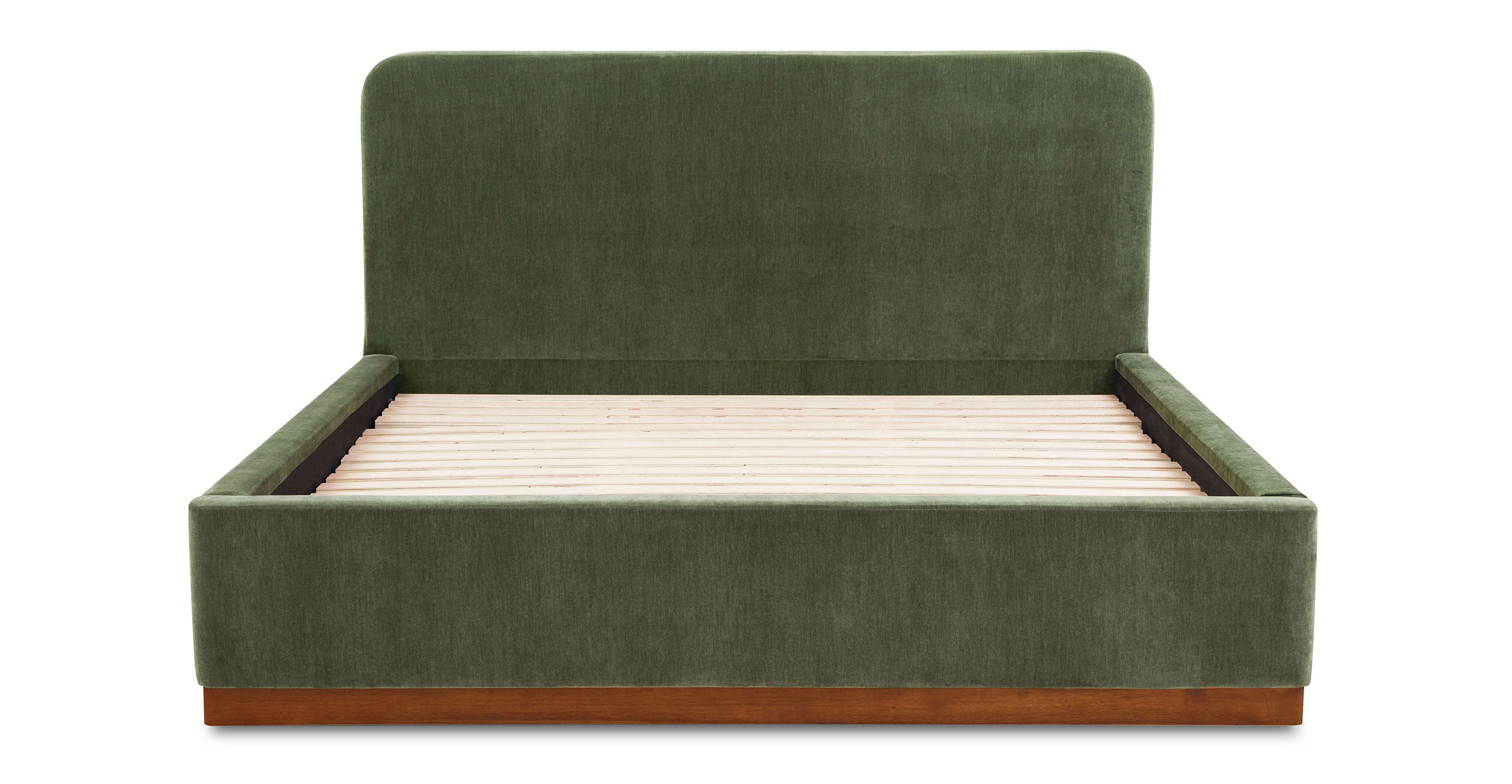 Elegant Mantua Bed Frame - Queen Size Upholstered Platform Bed with Wooden Slats - Perfect for Modern Bedrooms & Guest Rooms