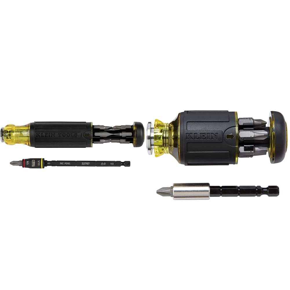 14-in-1 Multi-Bit Screwdriver Set with Magnetic Tips - Phillips, Slotted, Square & Nut Drivers - Heavy Duty Impact Rated Tool Kit for Home Repair, Automotive & DIY Projects