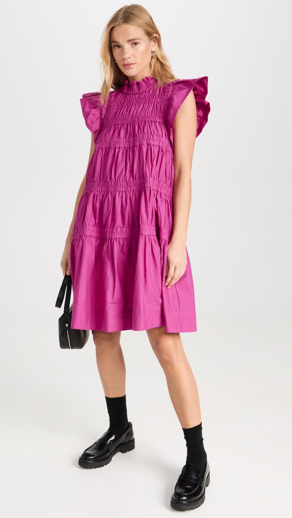Women's Steph Cotton Flutter Sleeve Tunic Dress - Soft & Comfortable Casual Summer Dress for Beach, Vacation & Everyday Wear